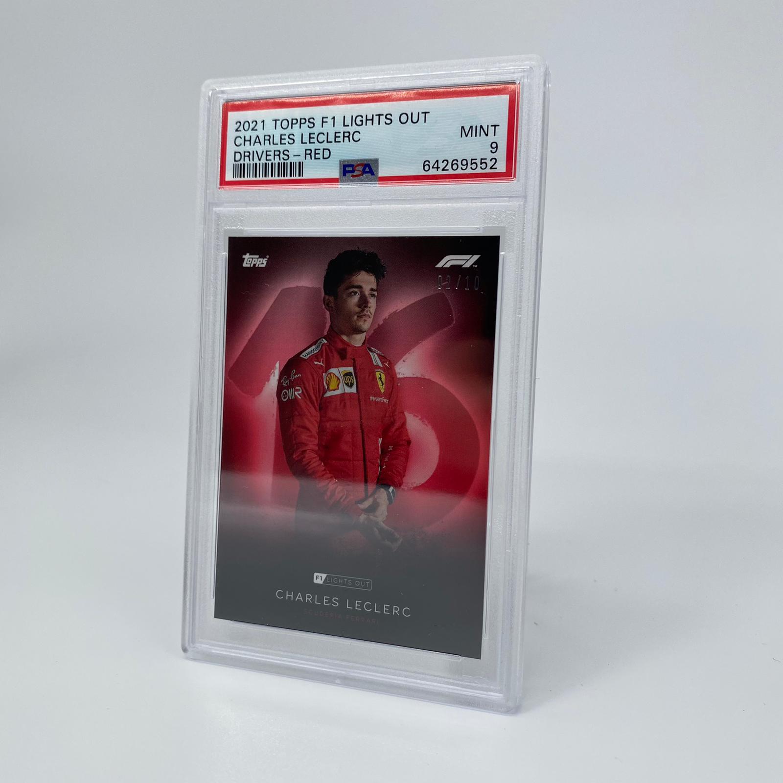 PSA 9 Graded 2002 Charles Leclerc Red Parallel Racing Card - Perfect for F1 Collectors & Motorsport Memorabilia Displays