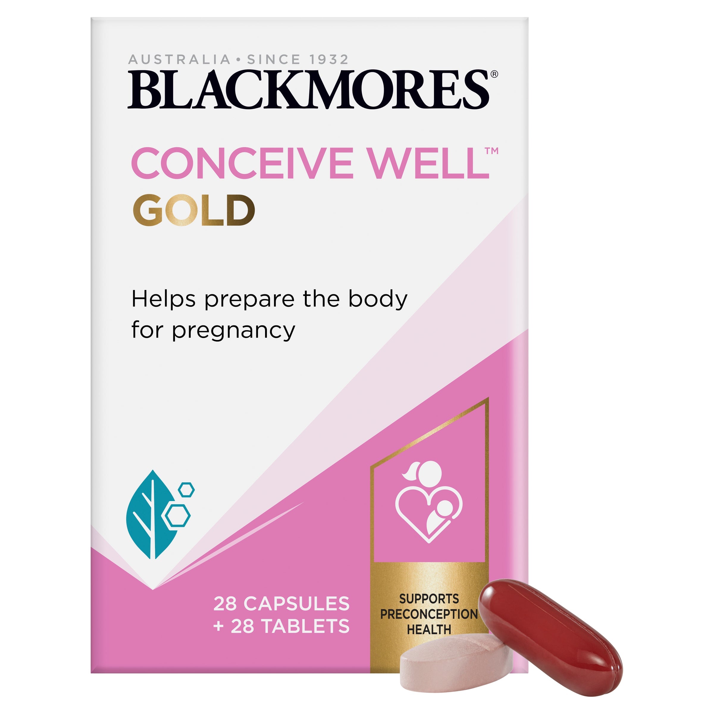 Blackmores Conceive Well Gold Preconception Vitamin - Premium Fertility Supplement for Women Trying to Conceive | Supports Reproductive Health & Egg Quality | Ideal for Pre-Pregnancy Planning & IVF Support
