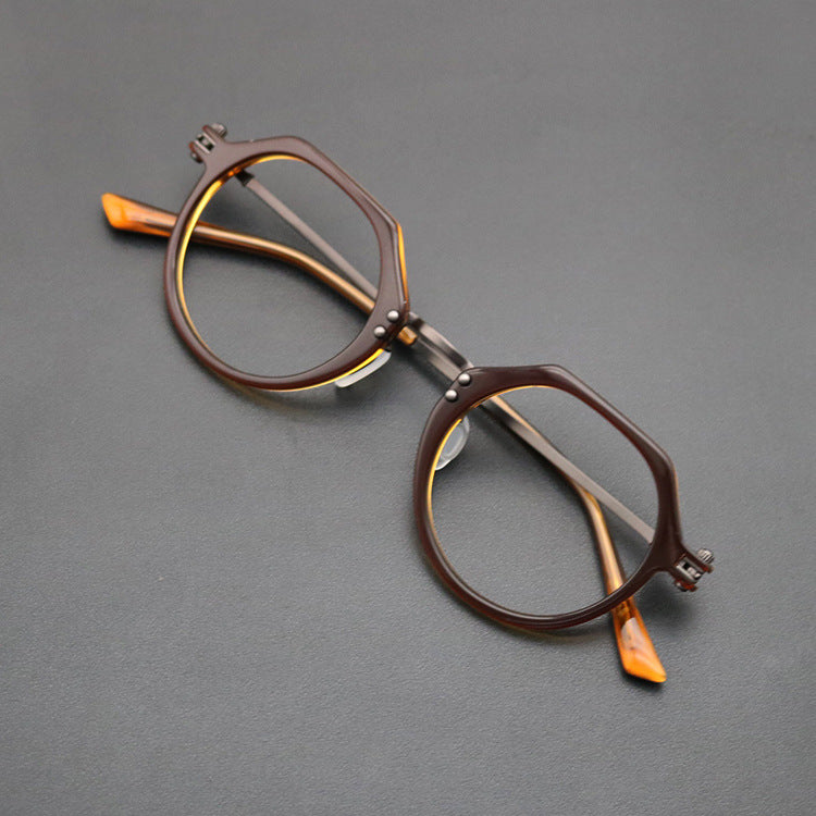 Titanium Geometric Glasses Frame SC8190 - Lightweight & Durable Eyewear for Men & Women | Perfect for Reading, Driving & Fashion Accessories
