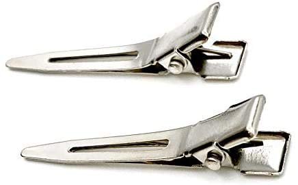 JAGMOOLYA 1.75 Inch Silver Alligator Hair Clips - 10 Pack Metal Hair Pins for Extensions, Curls & Sectioning | Perfect for Styling, Salon Use & DIY Hair Accessories