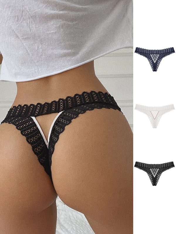 ZASUWA Women's Unique Leaf-Shaped Lace Hollow Out Panties - Sexy Underwear for Date Night & Special Occasions