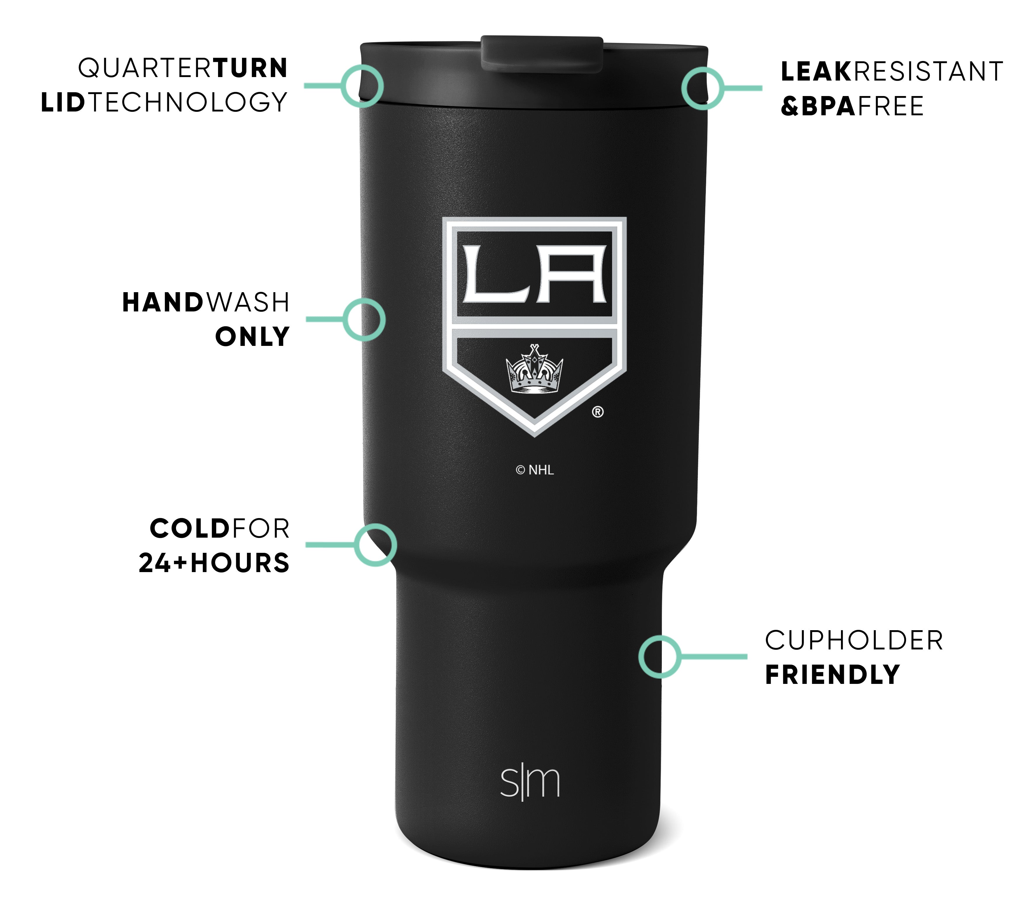 NHL Trek Tumbler - Insulated Stainless Steel Water Bottle with Lid - 20oz Travel Mug for Hockey Fans - Perfect for Game Day, Camping & Outdoor Adventures