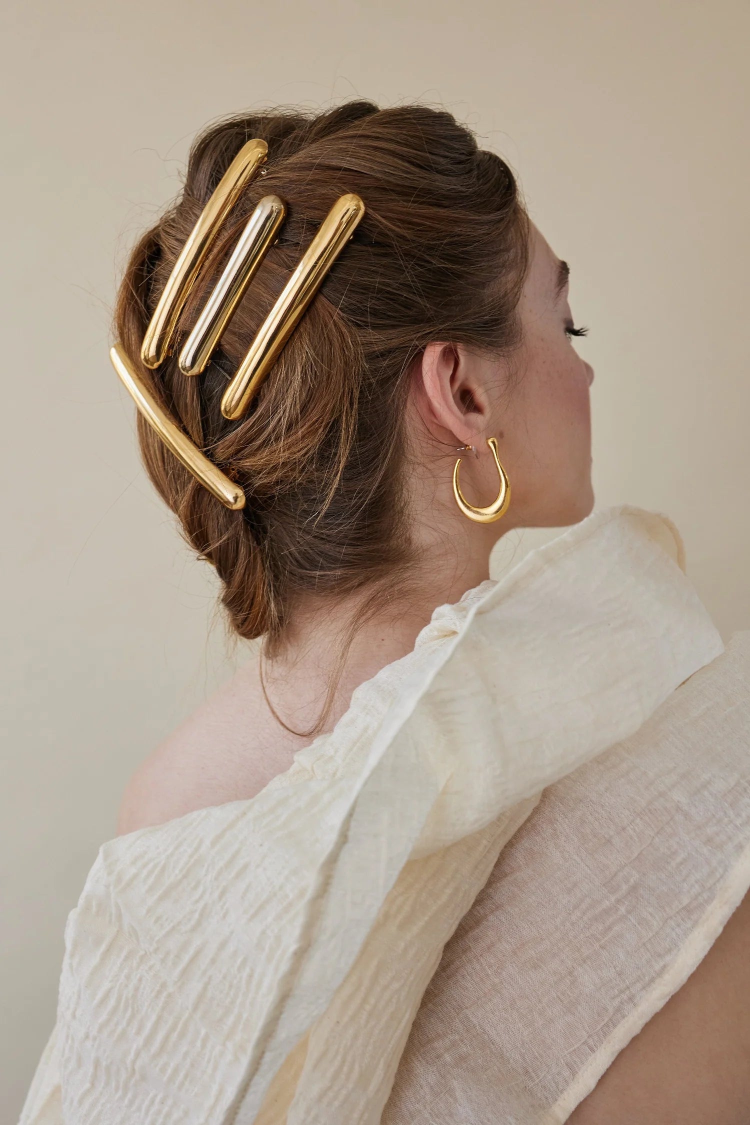 Elegant Elongated Barrette Hair Clip - Perfect for Weddings, Prom & Everyday Hairstyles