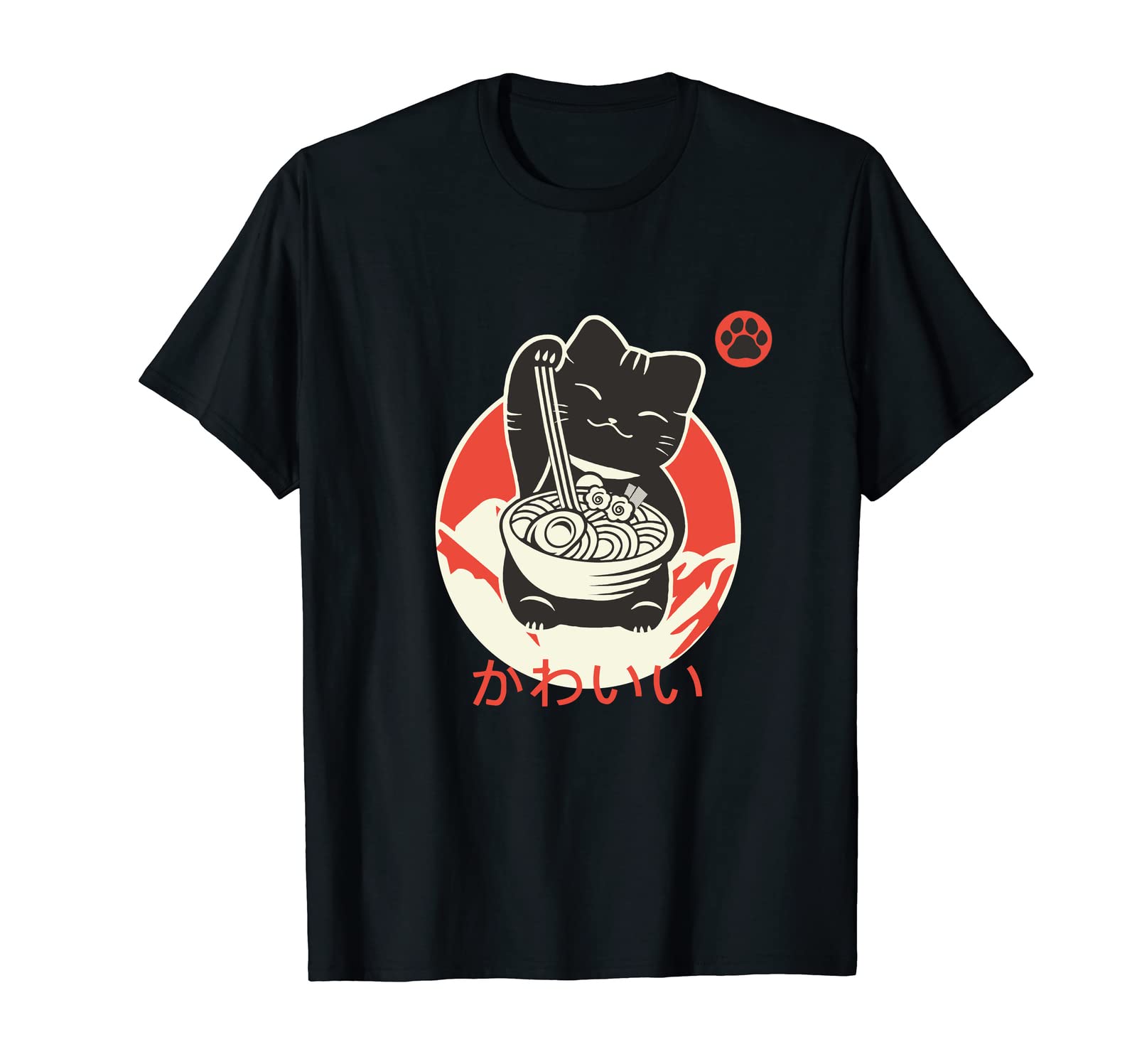 Kawaii Anime Cat Graphic Tee - Funny Vintage Short Sleeve T-Shirt for Men & Women | Cute Casual Top for Anime Lovers, Cosplay & Everyday Wear