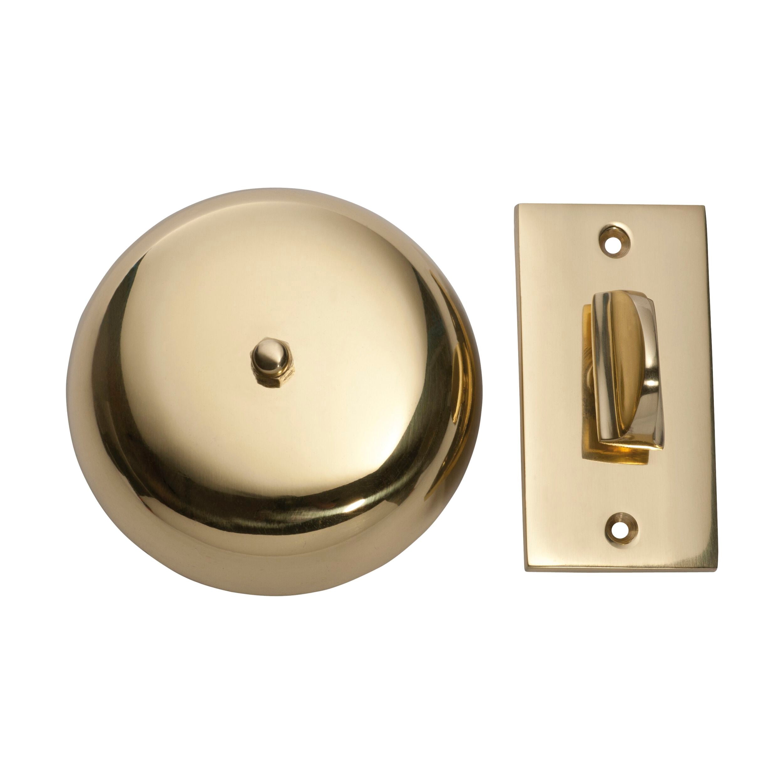 5514 Turn Bell Plain Polished Brass D90mm - Vintage Style Brass Bell for Home Decor, Garden, Boat & Farm Use
