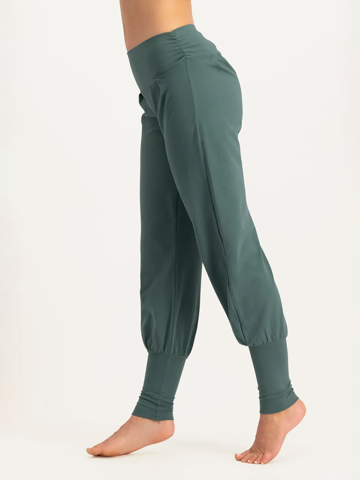 Urban Goddess Dakini Yoga Pants for Women - High Waisted Stretchy Workout Leggings - Forest Green for Yoga, Gym & Running