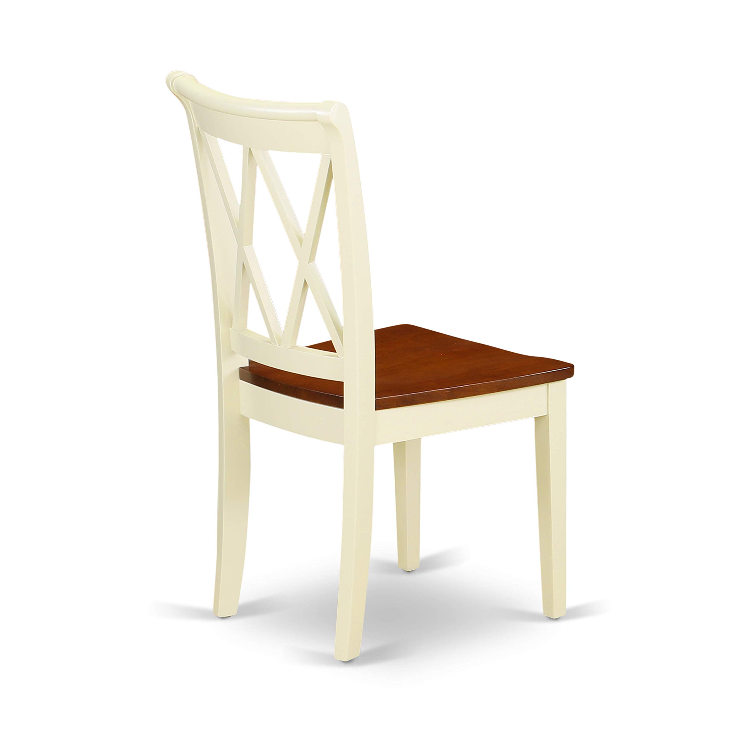 East West Furniture 5-Piece Dining Room Set - Rectangle Drop Leaf Kitchen Table & 4 Chairs, 30x48 Inch, Buttermilk & Cherry Finish - Perfect for Small Spaces, Breakfast Nooks & Cozy Family Meals