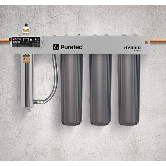 Puretec Hybrid R11 Triple Stage Whole House UV Water Treatment System (120 LPM) - Eliminate Bacteria & Viruses for Clean Drinking Water - Perfect for Homes, Farms & Off-Grid Living