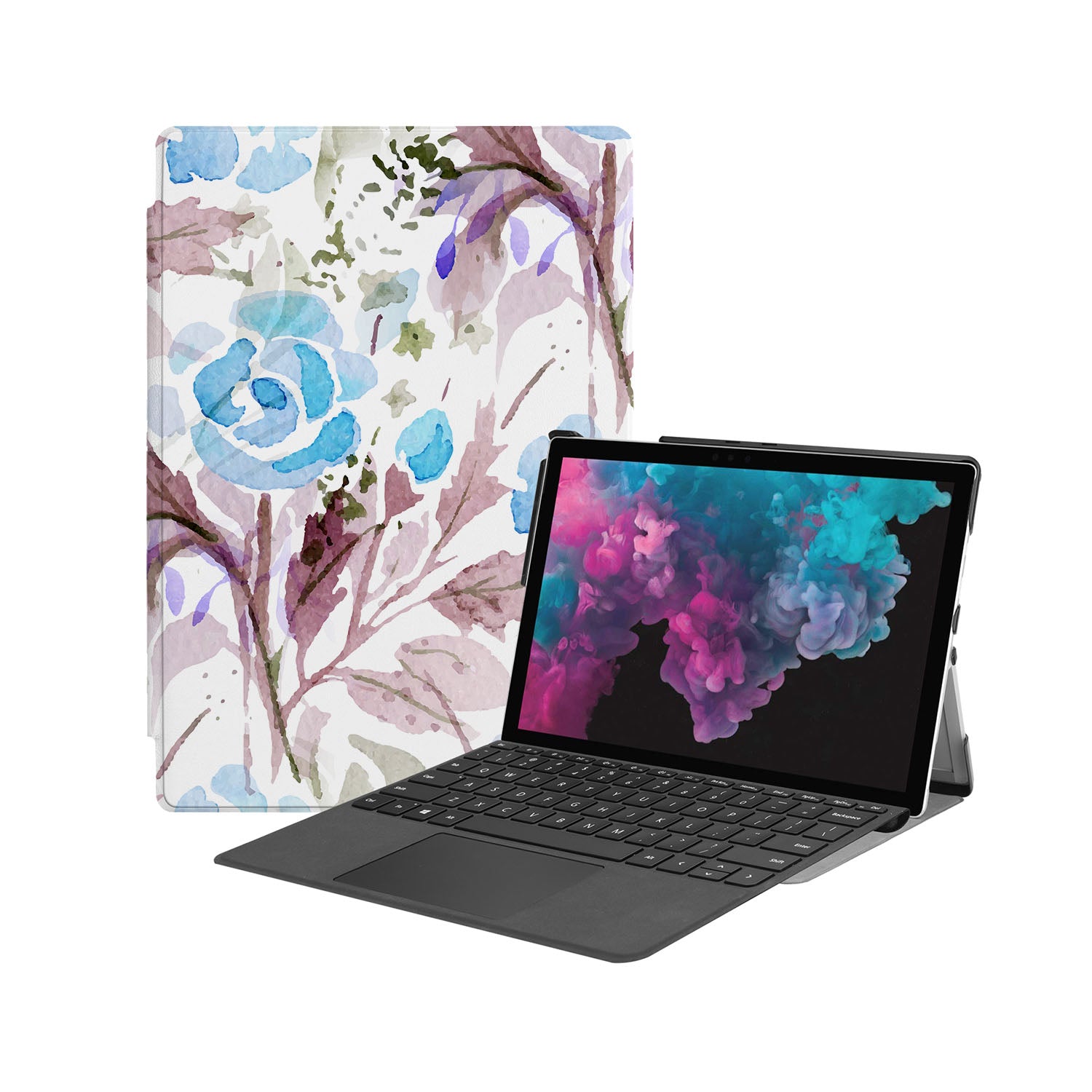 Microsoft Surface Case with Watercolor Flower Design - Durable Protective Cover for Microsoft Surface Pro/Book/Laptop - Perfect for Work, Travel & School