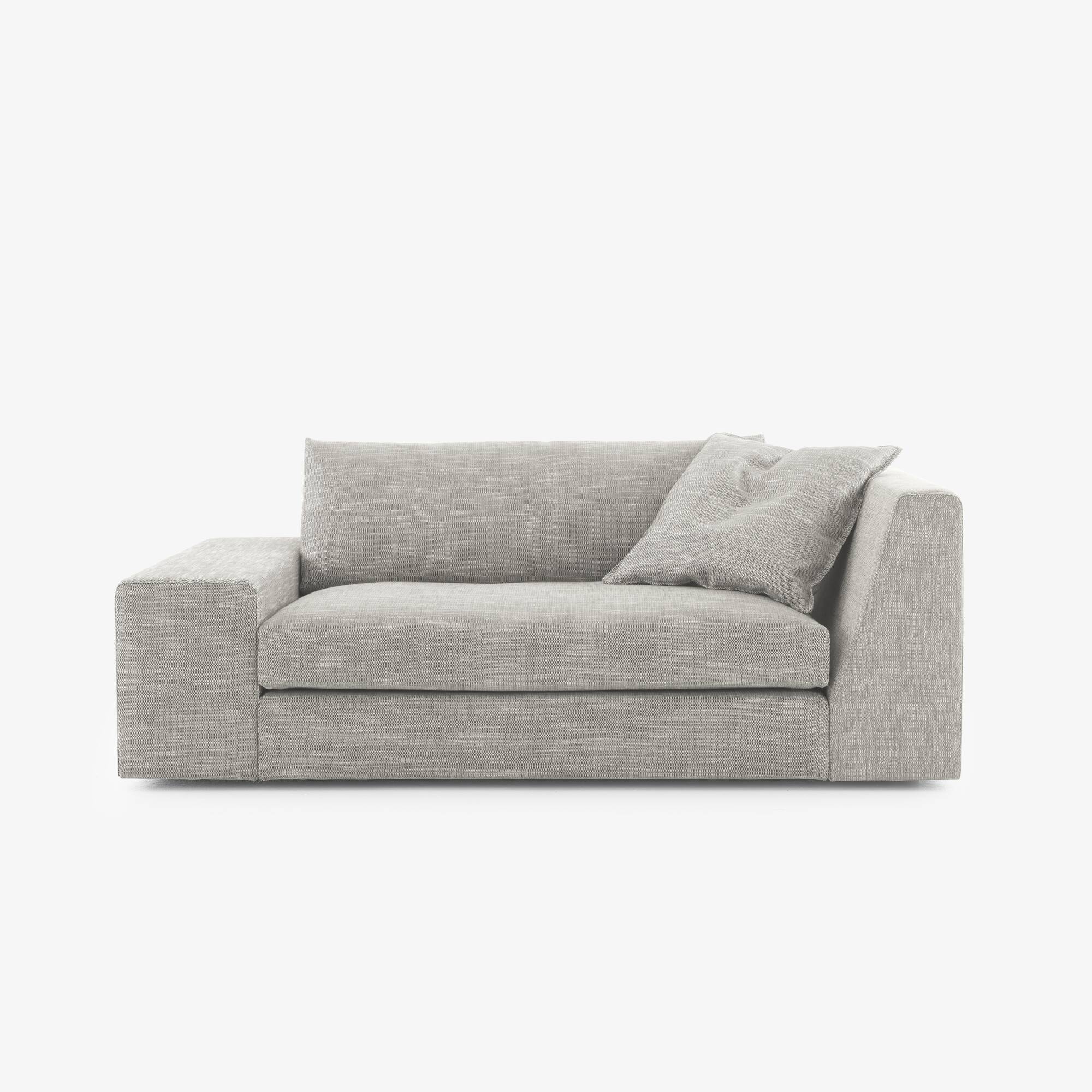 Exclusive Small Asymmetrical Loveseat Upholstered Sofa - Modern Accent Furniture for Living Room, Bedroom, or Office Decor