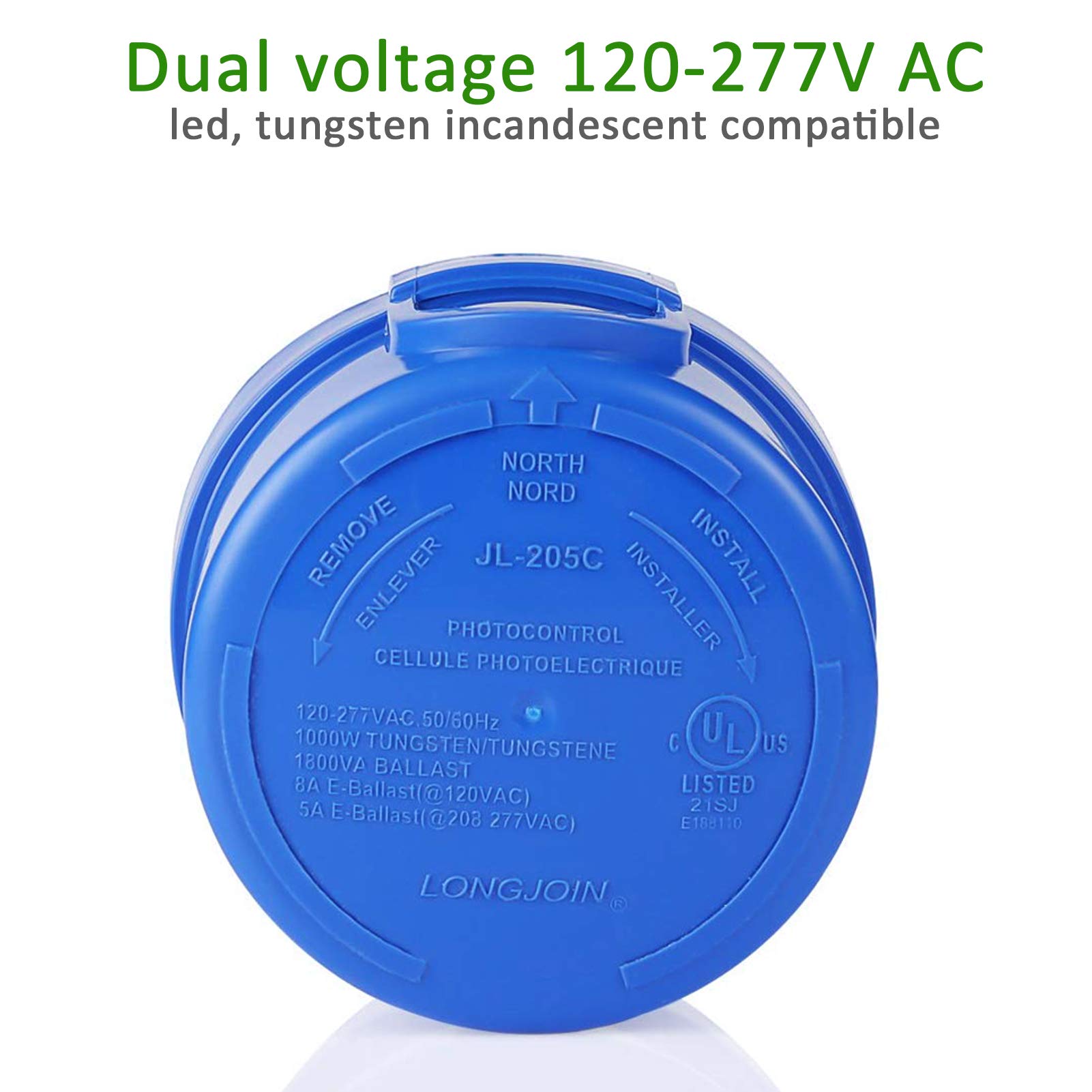 Photocell Sensor with Auto On/Off Switch - Dusk to Dawn Light Sensor for LED Barn, Area, Street & Parking Lot Lights | Weatherproof Twist Lock Design for Outdoor Lighting Control