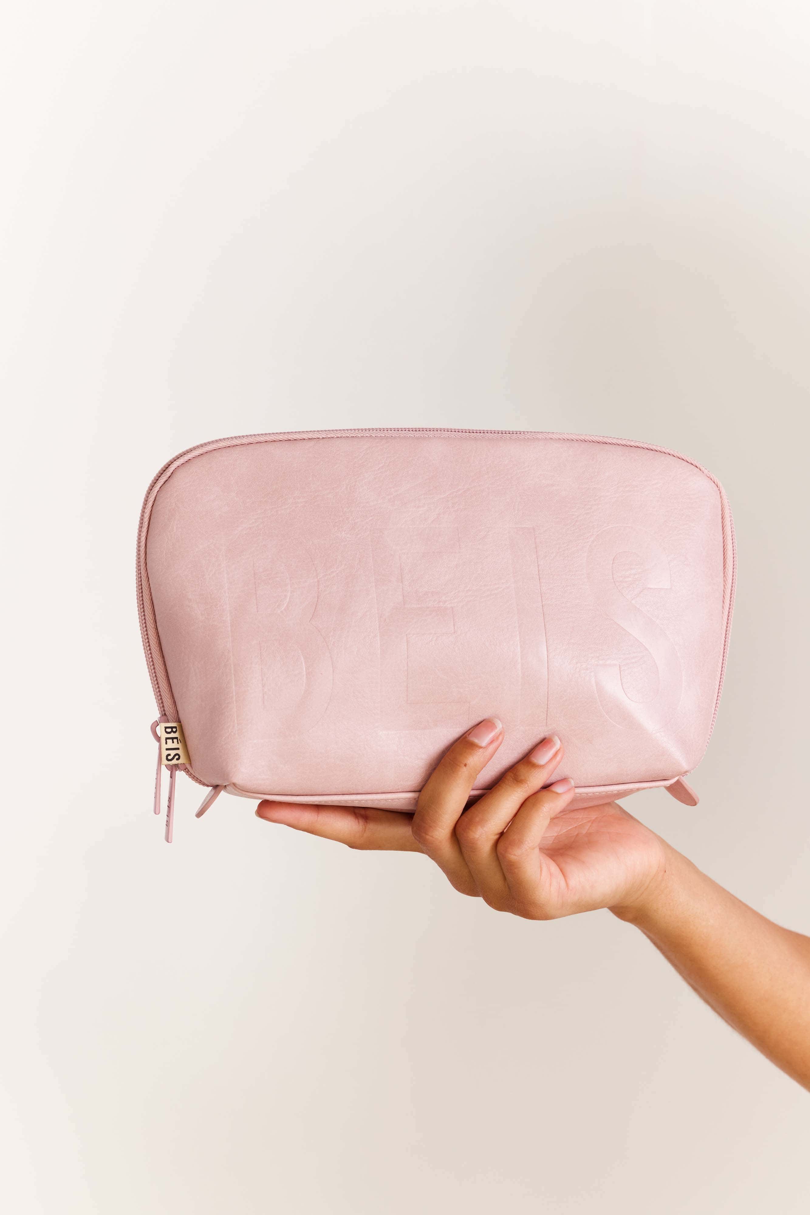 Premium Atlas Pink Cosmetic Pouch Set - Travel Makeup Organizer for Women | Waterproof & Durable Beauty Case for Toiletries, Brushes & Essentials
