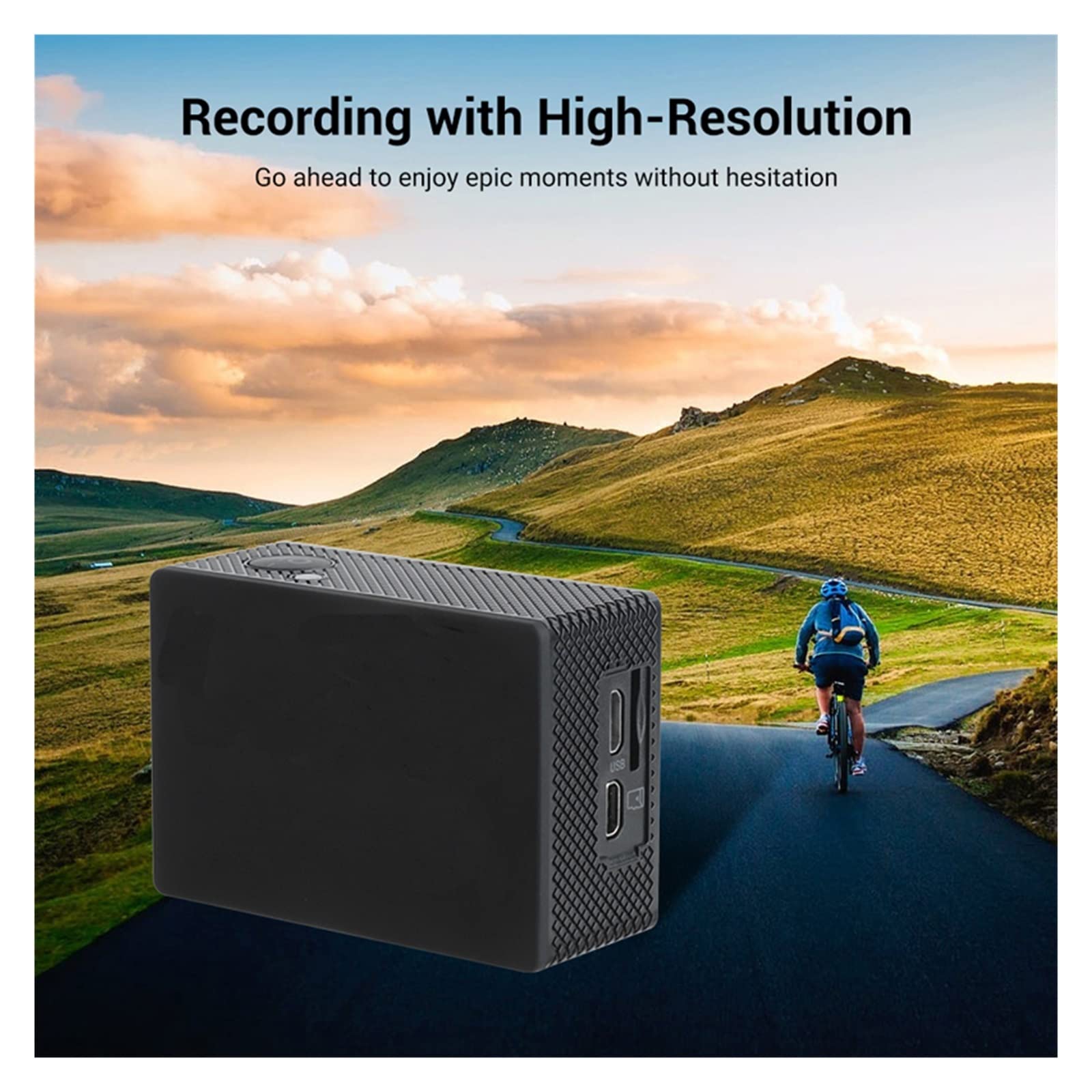 4K Ultra HD 30fps Waterproof Mini Action Camera with Remote Control - 32GB Memory Card Included - Perfect for Motorcycle Helmet Mounting, Extreme Sports & Outdoor Adventures (Silver)