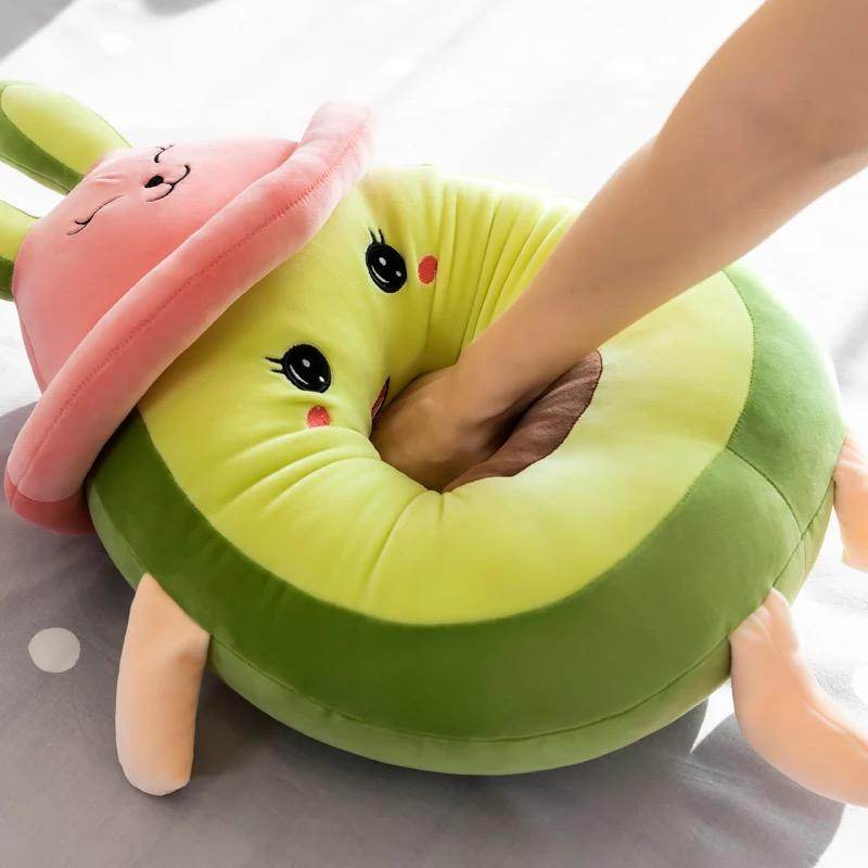 Giant Squishy Avocado Plush Toy - Extra Large Soft Stuffed Avocado Pillow for Kids & Adults - Perfect for Stress Relief, Home Decor, and Cuddling