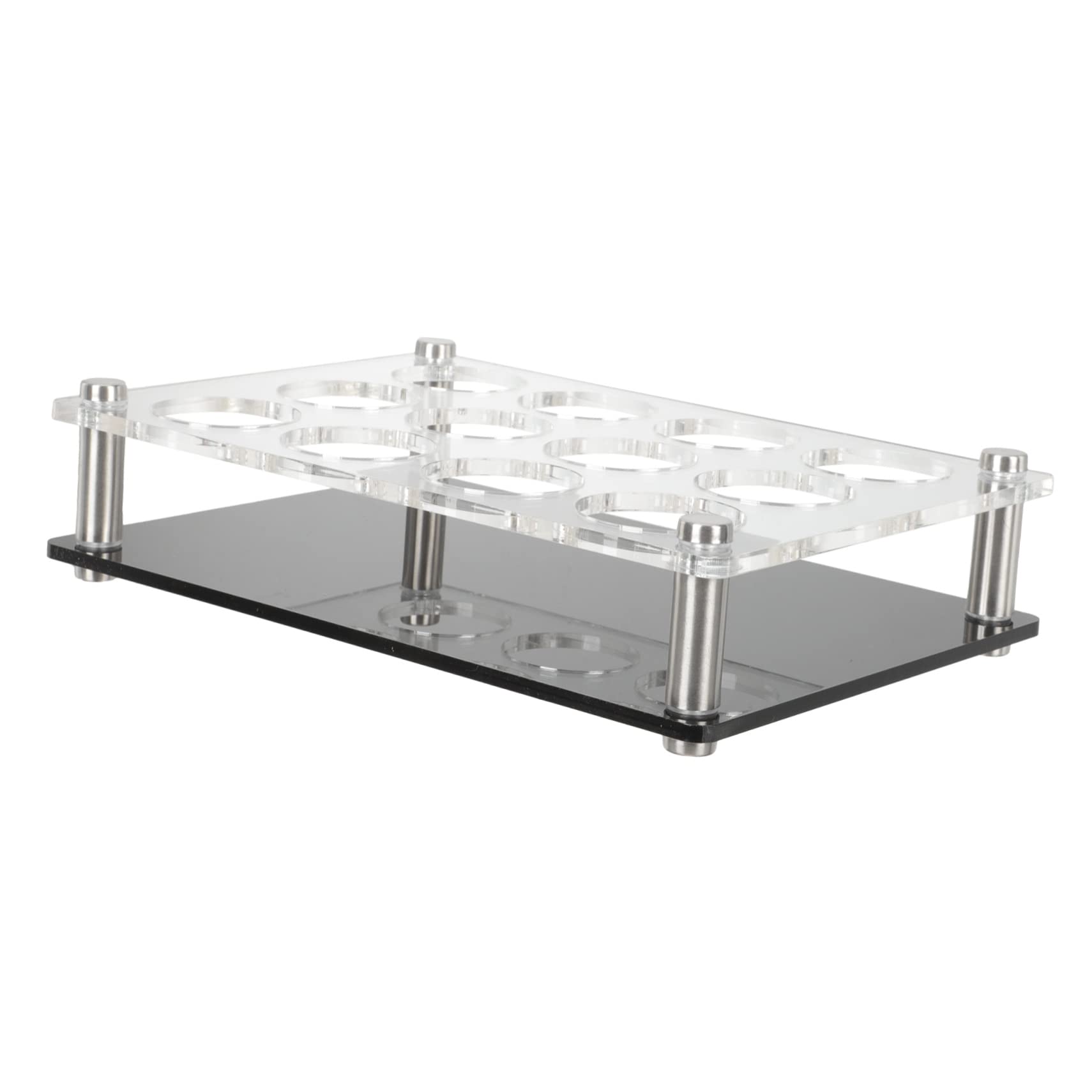 Zerodeko 4-Piece Acrylic Shot Glass Holder Organizer - Bar Cup Rack for Wine, Liquor & Cocktail Glasses - Perfect for Home Bars, Parties & Entertaining