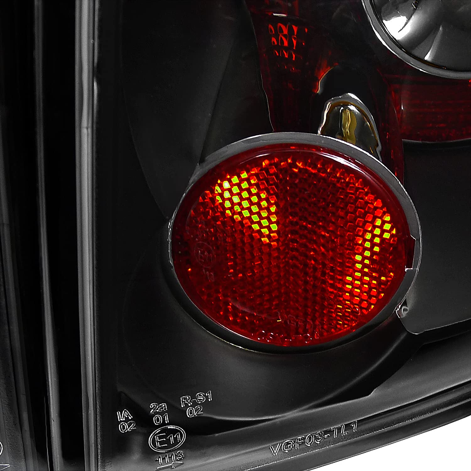 Spec-D Tuning Retro Style Projector Headlights Black with 8-LED Fog Lamps - Compatible with Volkswagen Golf Rabbit (Left & Right Pair Headlamp Assembly) - Perfect for Night Driving & Car Customization