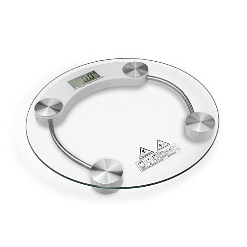 Ultra Slim Digital Bathroom Scale - High Precision Body Weight Scale with Tempered Glass, Step-On Technology & Backlit LCD Display - 400lb/180kg Capacity (10.24