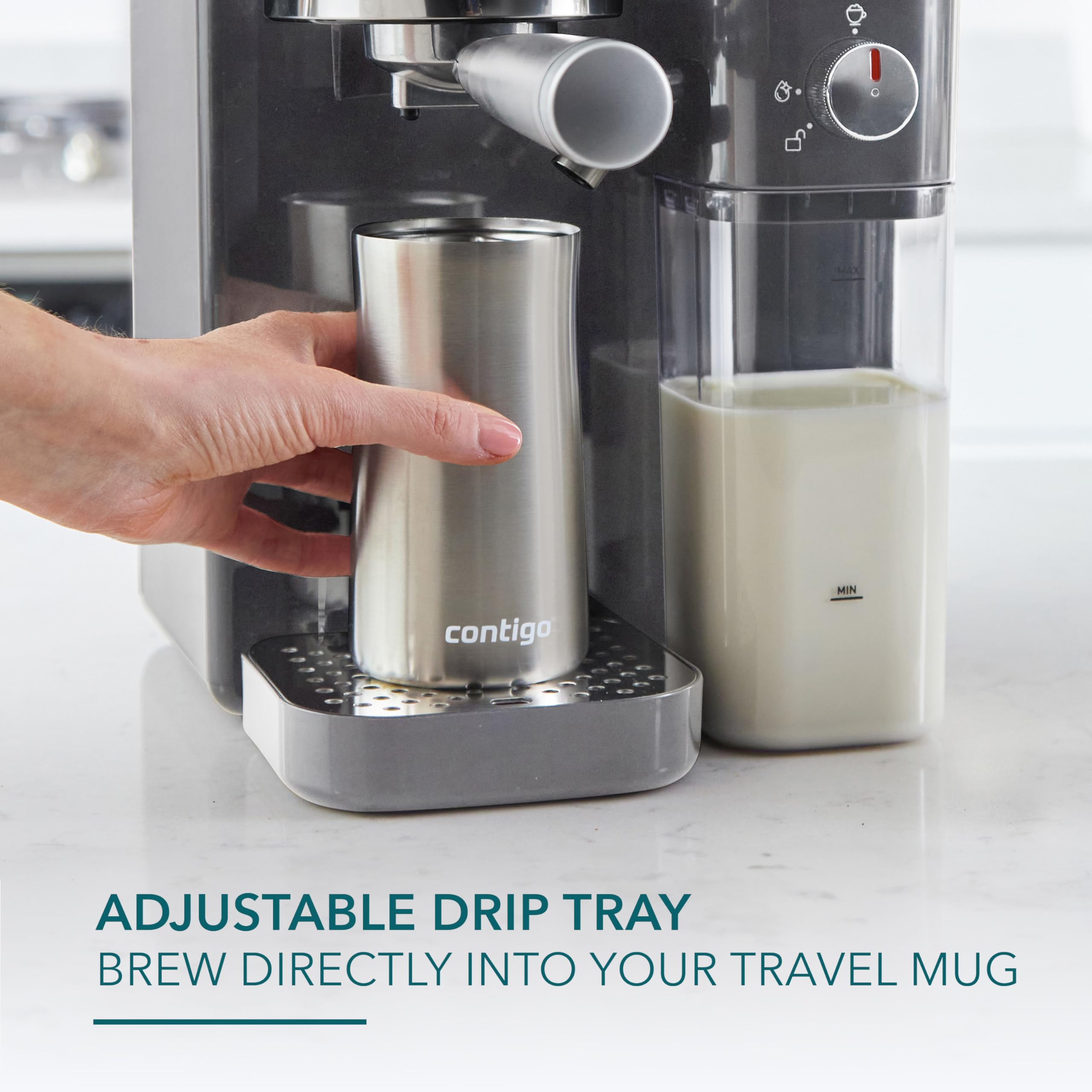 Mr. Coffee Prima Latte Luxe Espresso Machine - Single & Double Shot, Cappuccino & Latte Maker with Optimized Milk Frother & One-Touch Control - Perfect for Home, Office & Coffee Shop Use