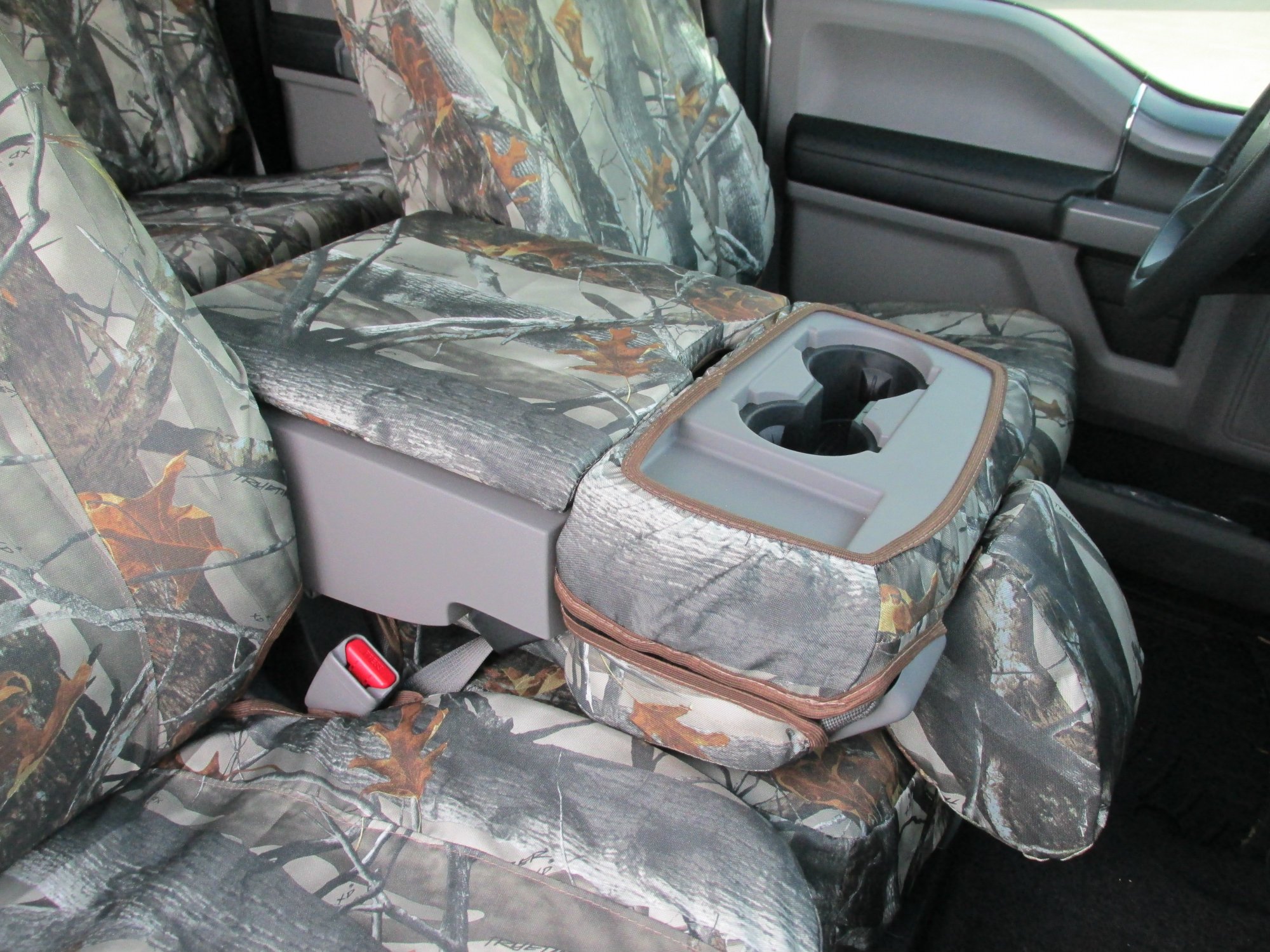 Durafit Waterproof XD3 Camo Seat Covers for 2015-2021 Ford F150 XLT/Lariat - Custom Fit Front 40/20/40 Split Bench with 20 Section Opening & Console Access - Durable Endura Fabric for Trucks, Hunting & Outdoor Adventures
