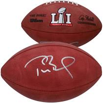 Tom Brady Autographed New England Patriots Super Bowl LI Champions Football - Authentic Signed NFL Memorabilia for Collectors & Fans - Perfect for Man Cave, Sports Bar, or Gift for Football Enthusiasts