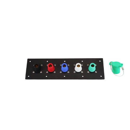 400A Non-Metallic Female Threaded 5-Position CAM Lock Panel - Electrical Power Distribution for Industrial Equipment & Generator Connections
