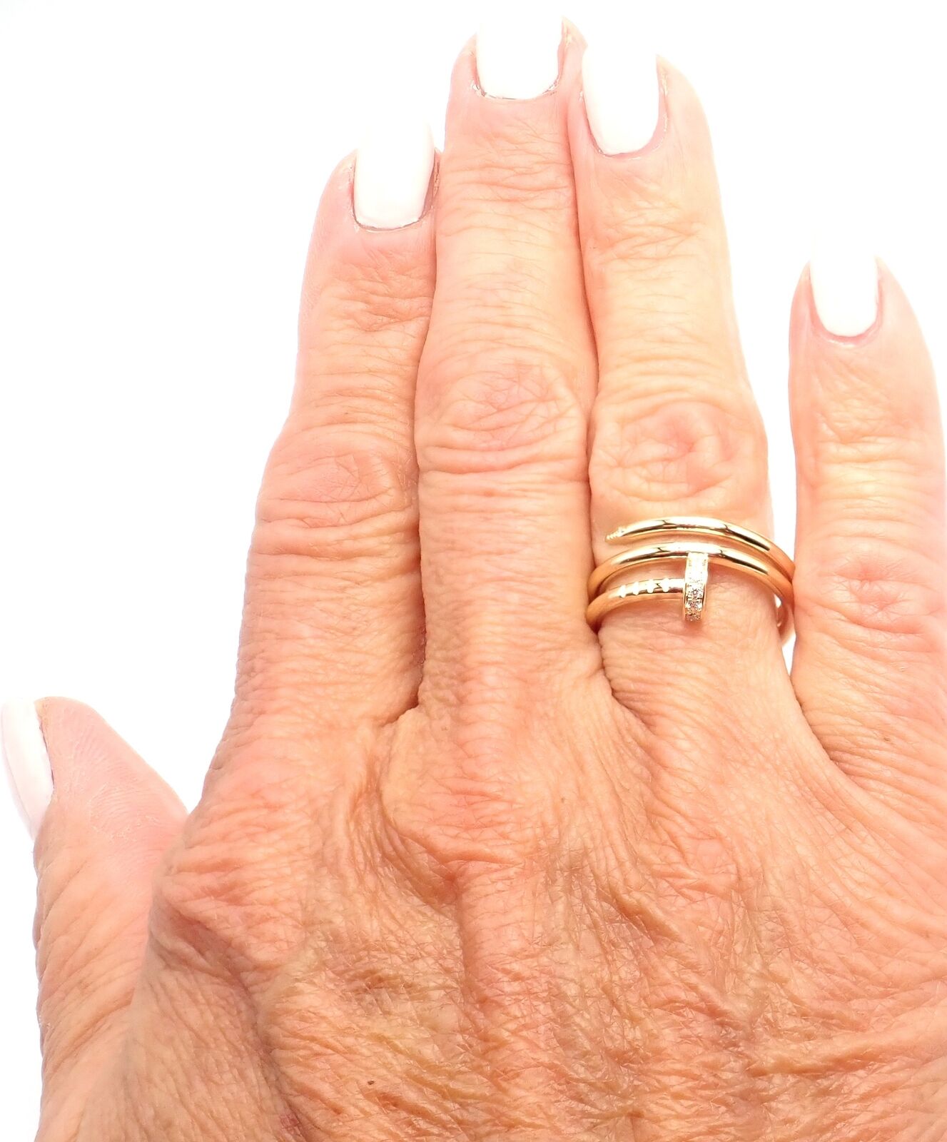 Cartier Juste Un Clou 18k Yellow Gold Diamond Nail Band Ring - Size 53 Luxury Jewelry for Women, Perfect for Anniversary Gifts, Date Nights & Special Occasions