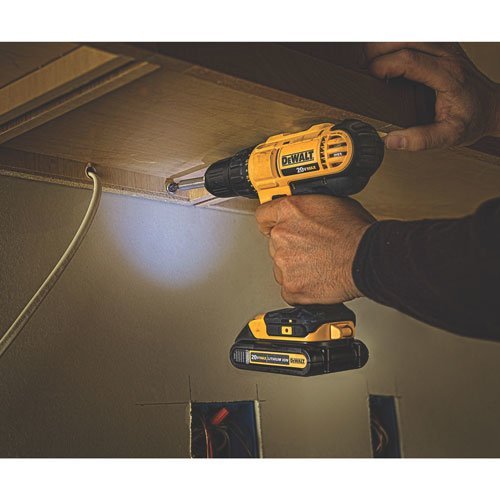 DEWALT DCD771C2 20V MAX Cordless Lithium-Ion 1/2 Inch Compact Drill Driver Kit with 40-Piece IMPACT READY FlexTorq Screw Driving Set - Perfect for Home Improvement, Woodworking & DIY Projects