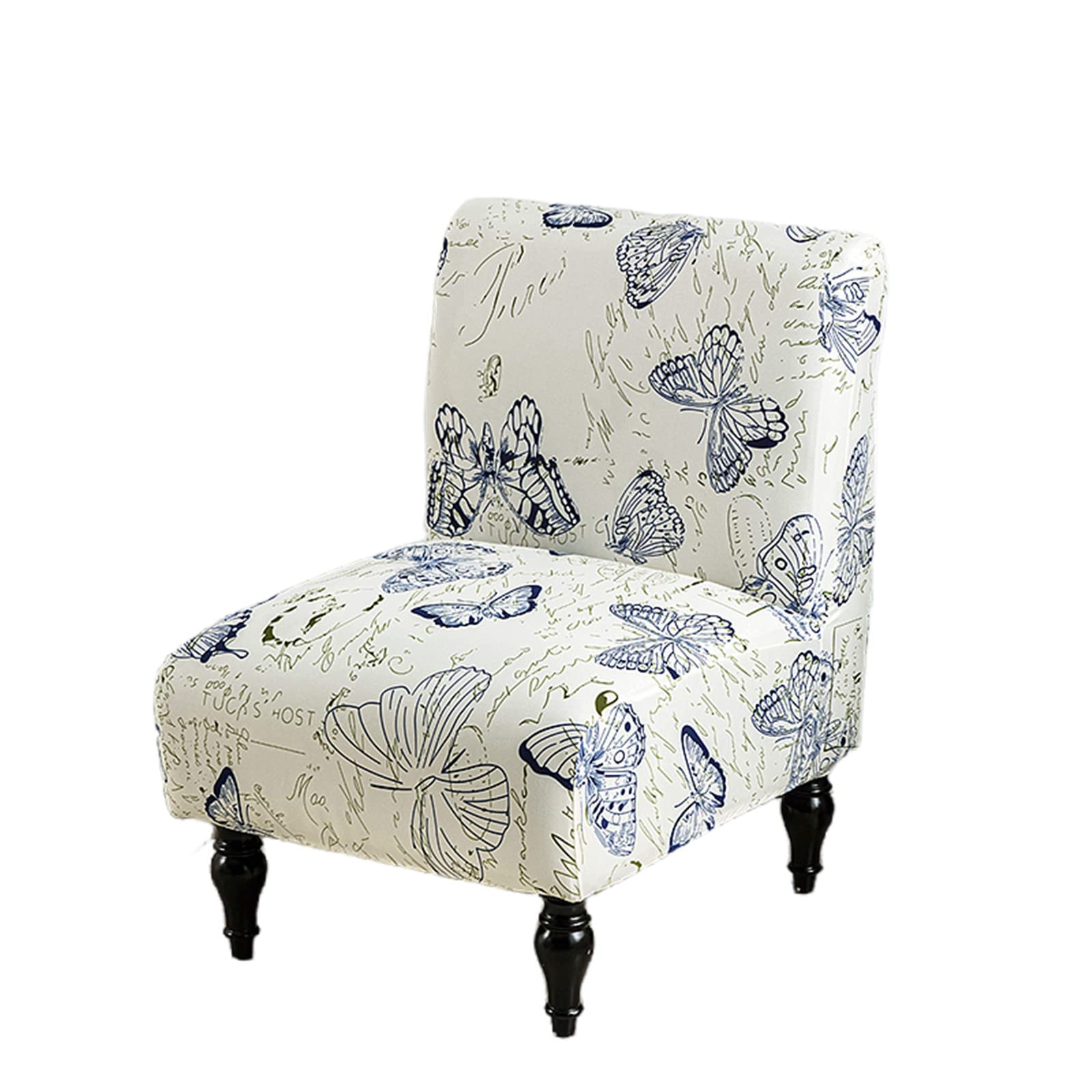 Eco-Friendly Removable Washable Armless Chair Slipcover - Printed Accent Furniture Protector for Living Room, Dining Room & Hotel Use | Home Decor & Comfort