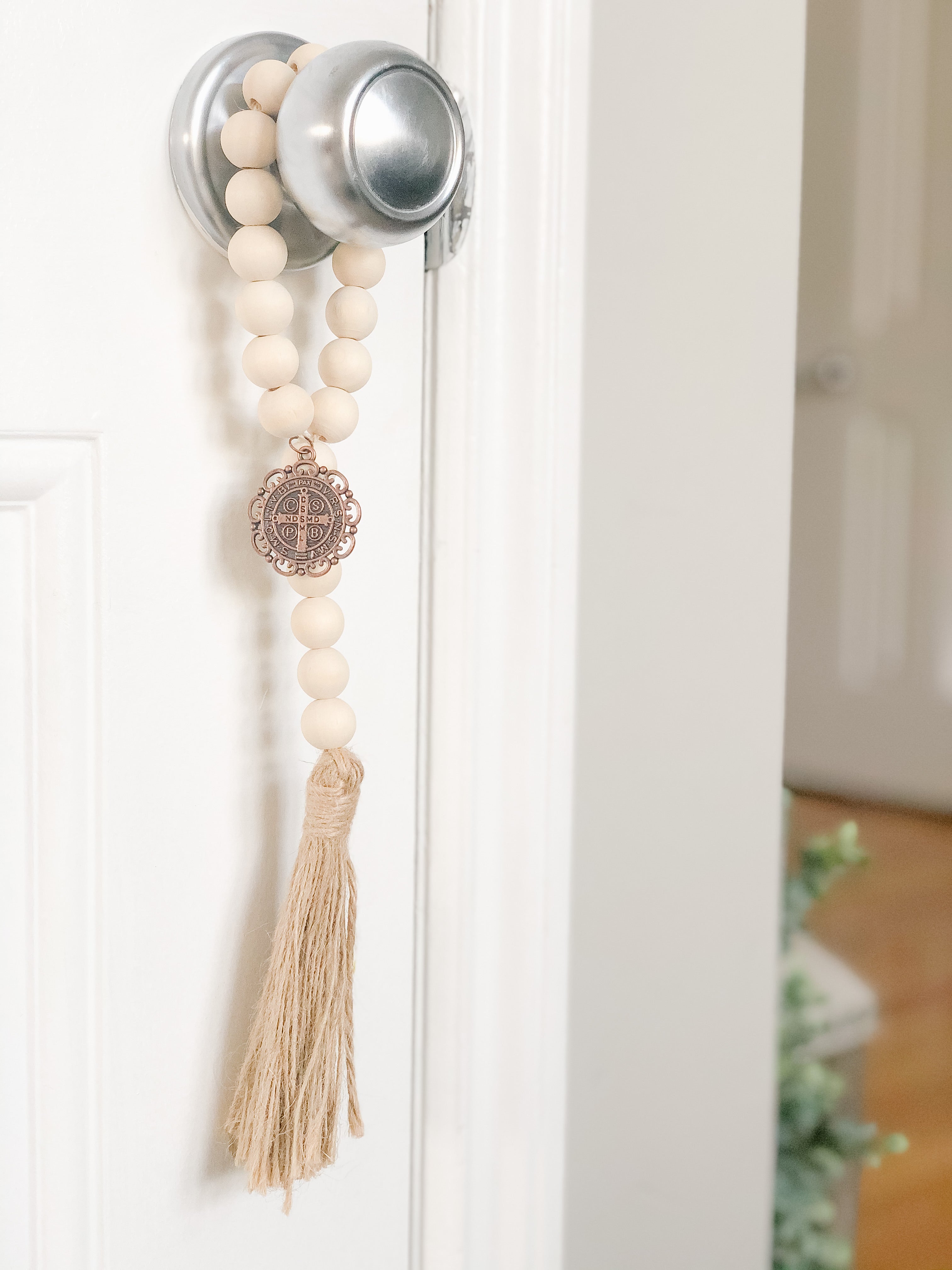 St. Benedict Home Blessing Door Hanger - Religious Wall Decor for Catholic House Protection - Perfect for Front Door, Bedroom, or Gift Giving