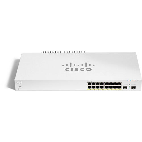 Cisco CBS220 16-Port Gigabit PoE+ Managed Network Switch with 2G Uplink & SFP Ports - Ideal for Small Business & Office Networking