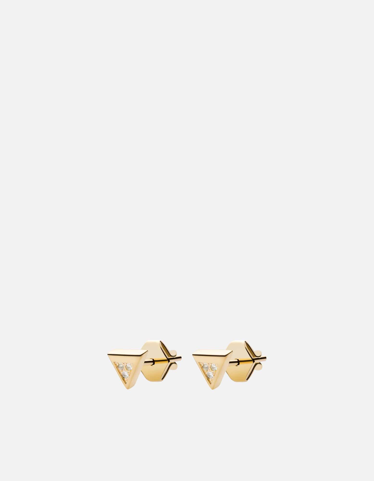 Gold Vermeil Sapphire Stud Earrings for Women - Elegant Faction Studs for Everyday Wear & Special Occasions