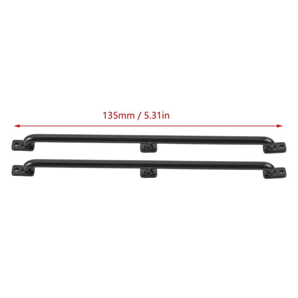 Dilwe 1/10 Scale RC Crawler Car Metal Handrail Set - Left & Right Body Shell Replacement Parts (5.31 Inch) for Off-Road RC Vehicle Upgrades & Trail Crawling Adventures