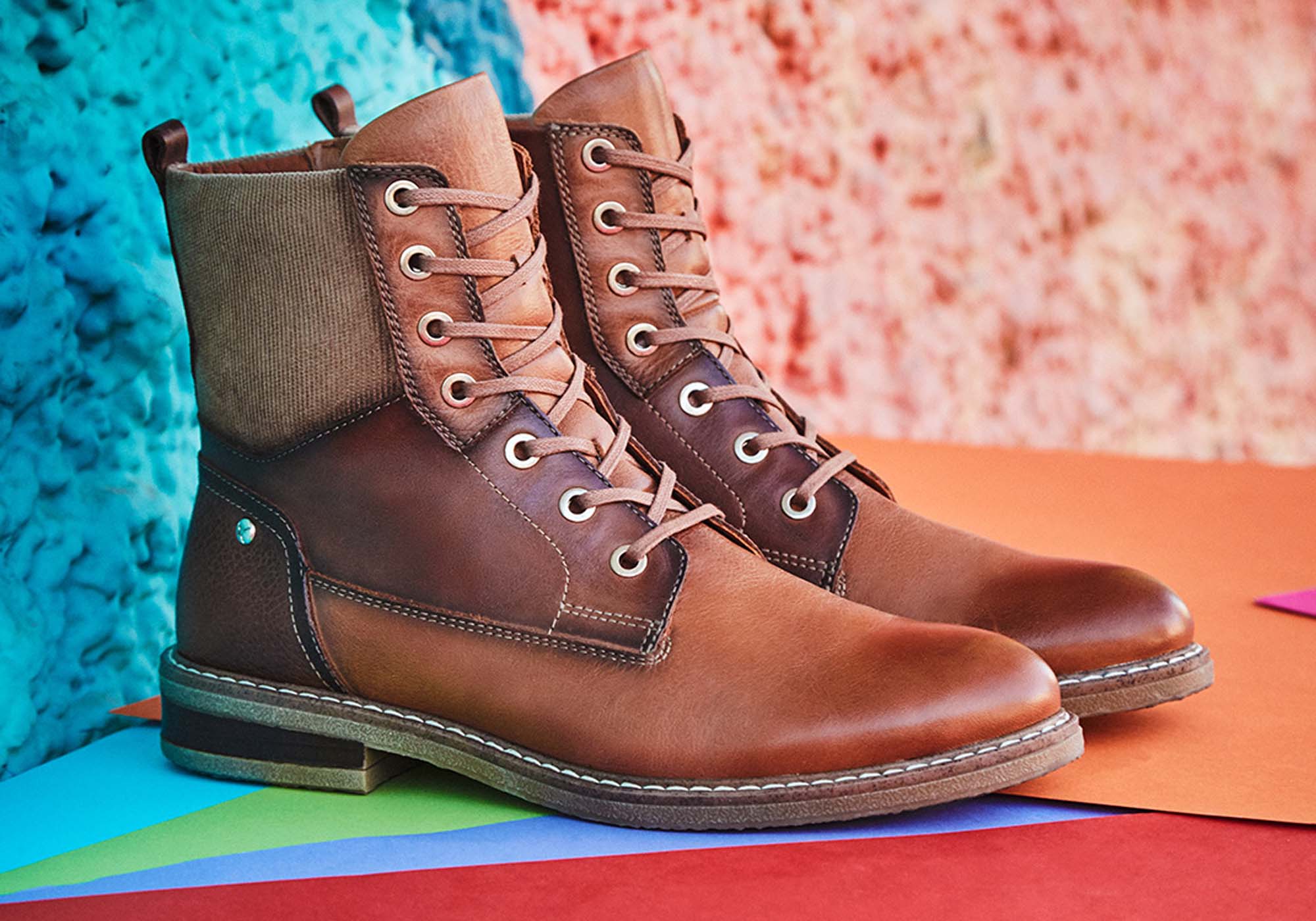 Pikolinos Women's W8J 8966 Comfortable Leather Ankle Boots - Stylish & Cushioned Footwear for Walking, Work & Casual Outfits