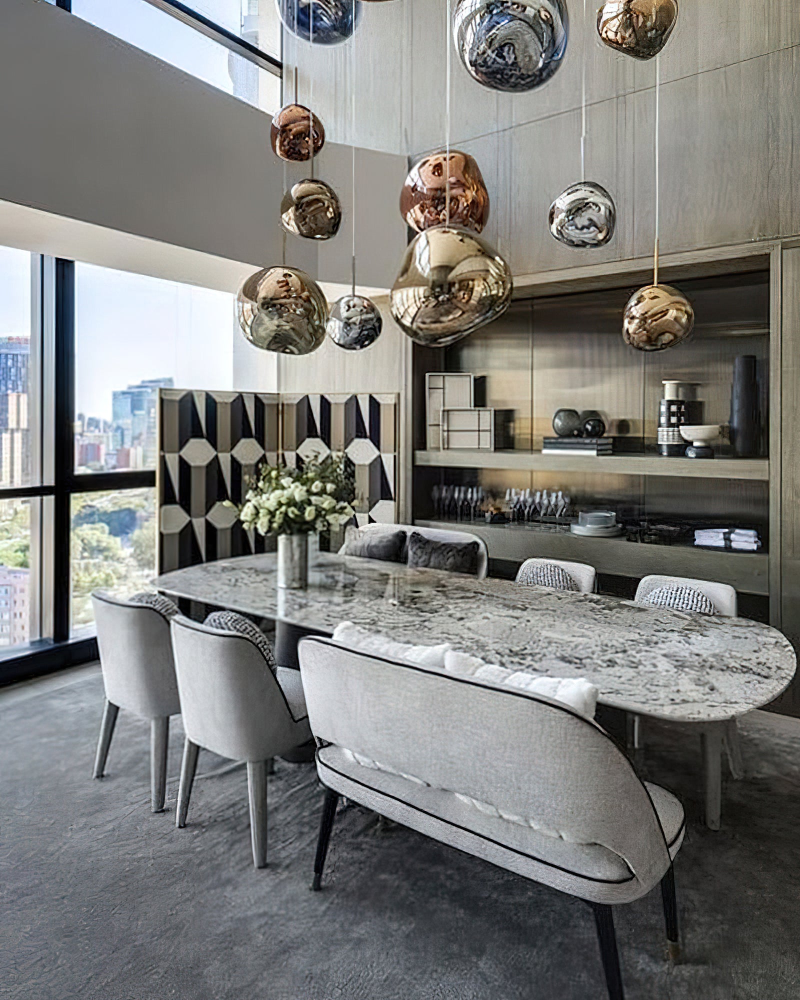 Lava Pendant Light Fixture - Modern Volcanic Glass Ceiling Lamp for Dining Room, Kitchen Island & Bedroom Lighting Decor