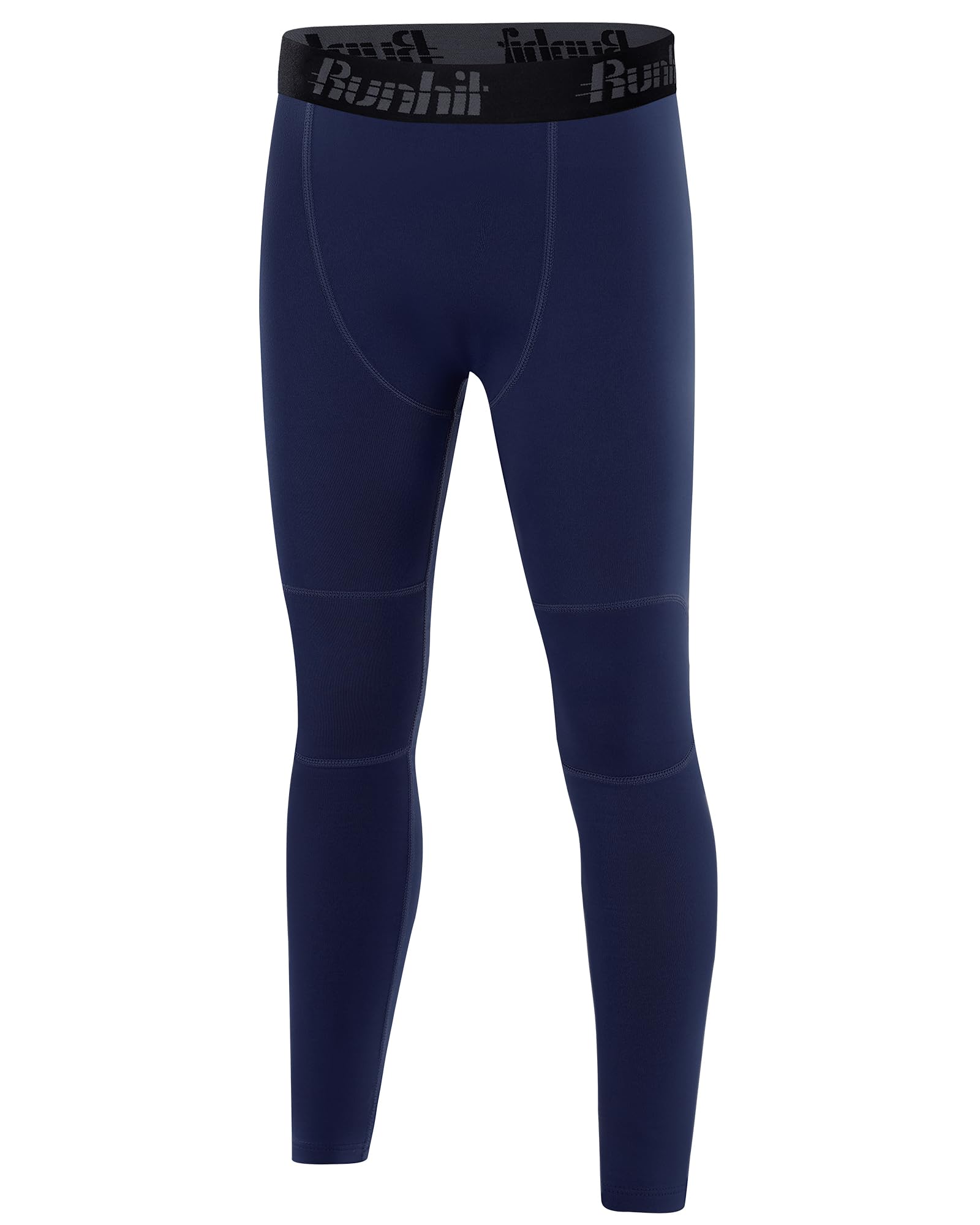 Runhit Boys Fleece Lined Compression Leggings - Thermal Base Layer Pants for Kids & Youth | Cold Weather Sports Gear for Running, Soccer & Outdoor Activities