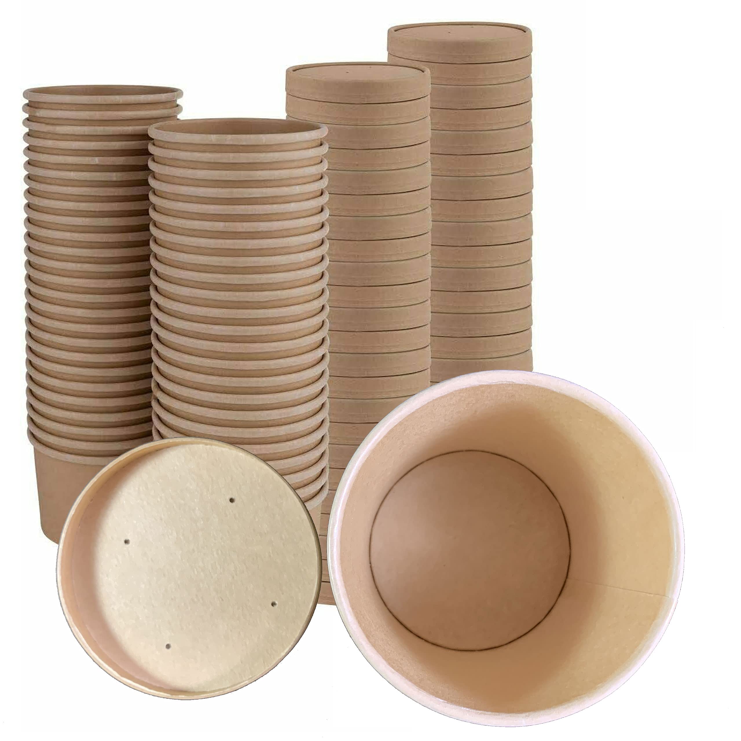 Disposable 8oz Soup Containers with Lids - 500 Pack Leak-Proof Bowls for Soup, Ice Cream & Takeout | Perfect for Restaurants, Catering & Food Delivery Services