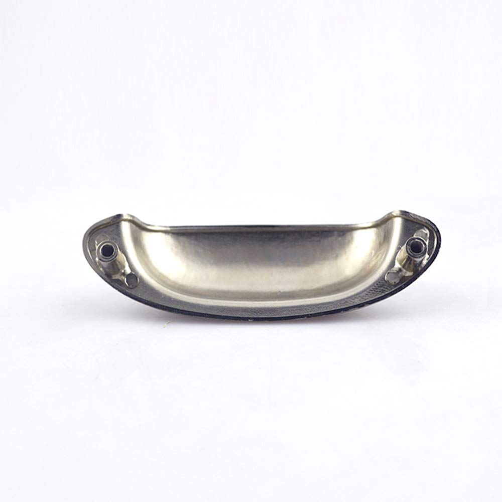 Vintage Farmhouse Cup Pull Handles for Cabinet & Drawer - Chrome Shell Design