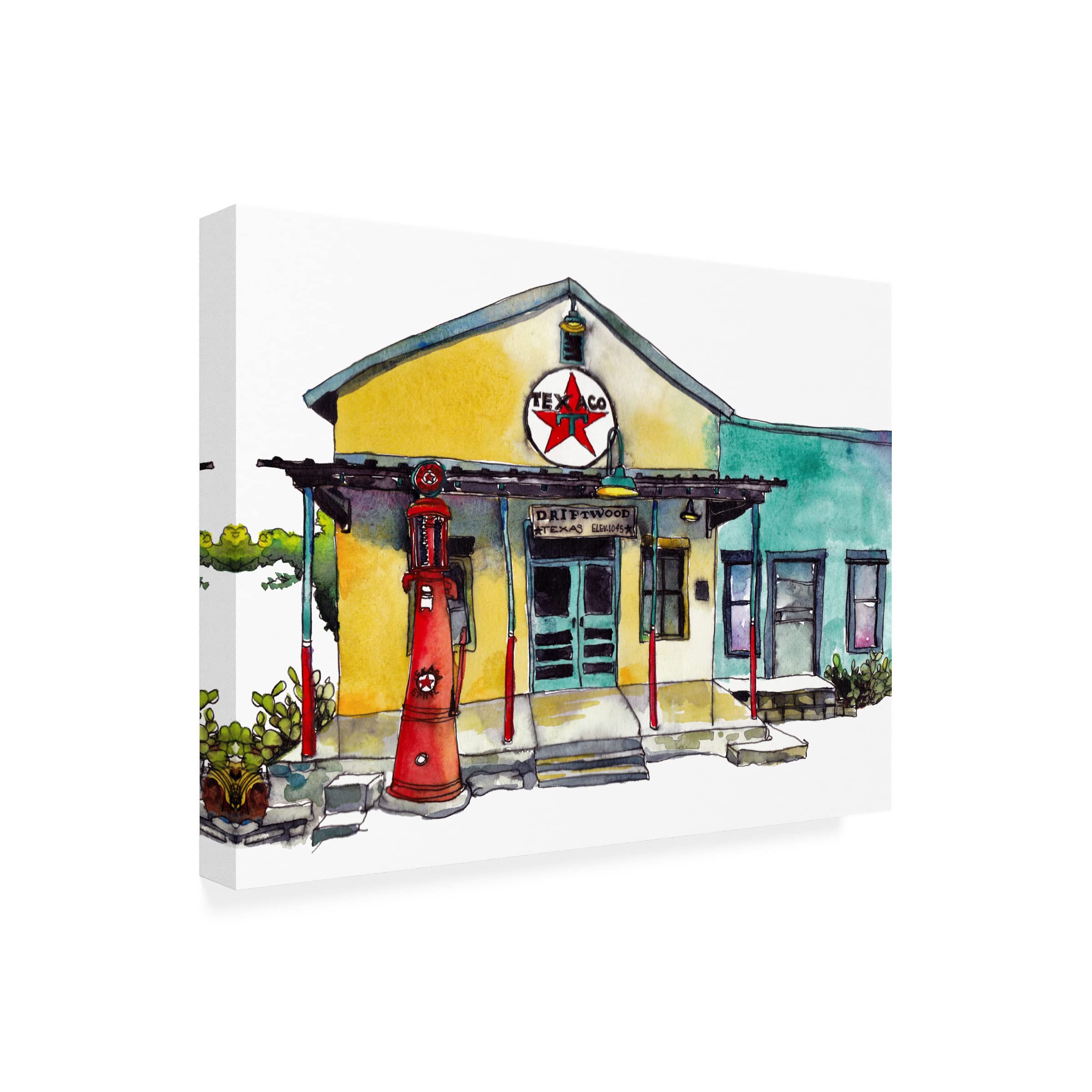 Paul McCreery Urban Points of Interest I Canvas Wall Art Print - Modern Cityscape Painting for Living Room, Office & Home Decor