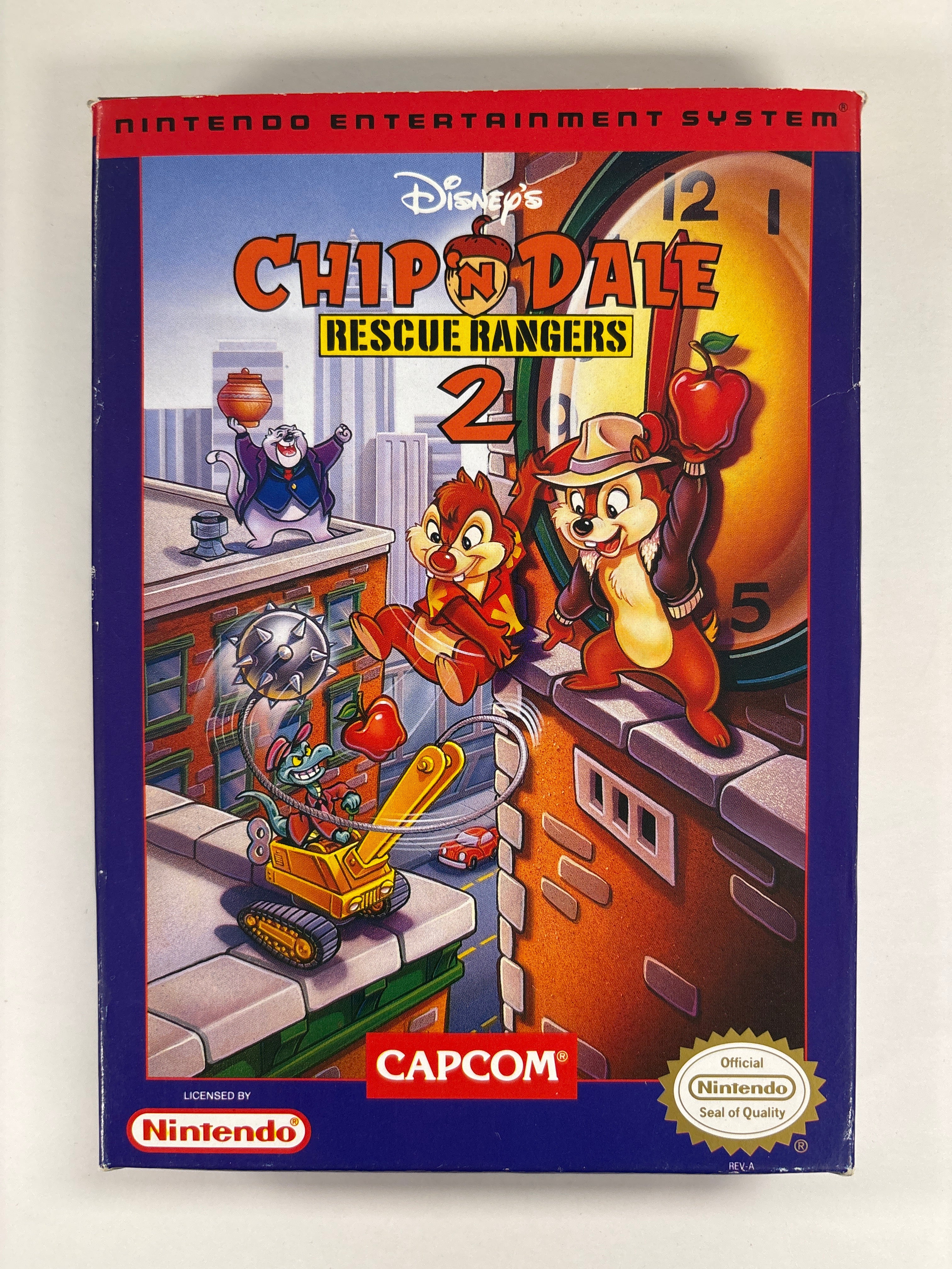 Original Chip 'N Dale: Rescue Rangers 2 NES Box & Inserts Only (No Game or Manual) - Perfect for Collectors & Retro Gaming Display