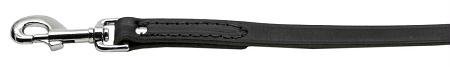 Premium Black Leather Dog Leash - 3/4 Inch Wide, 4 Feet Long - Durable & Comfortable for Daily Walks, Training & Outdoor Adventures