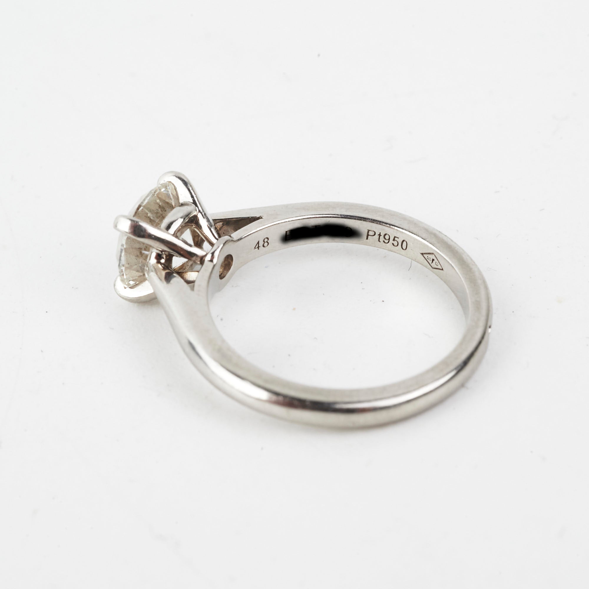 Cartier 1.3 Carat VS1 Platinum Diamond Engagement Ring - Size 48 (US 4.75) for Women, Perfect for Proposals, Anniversaries & Special Occasions