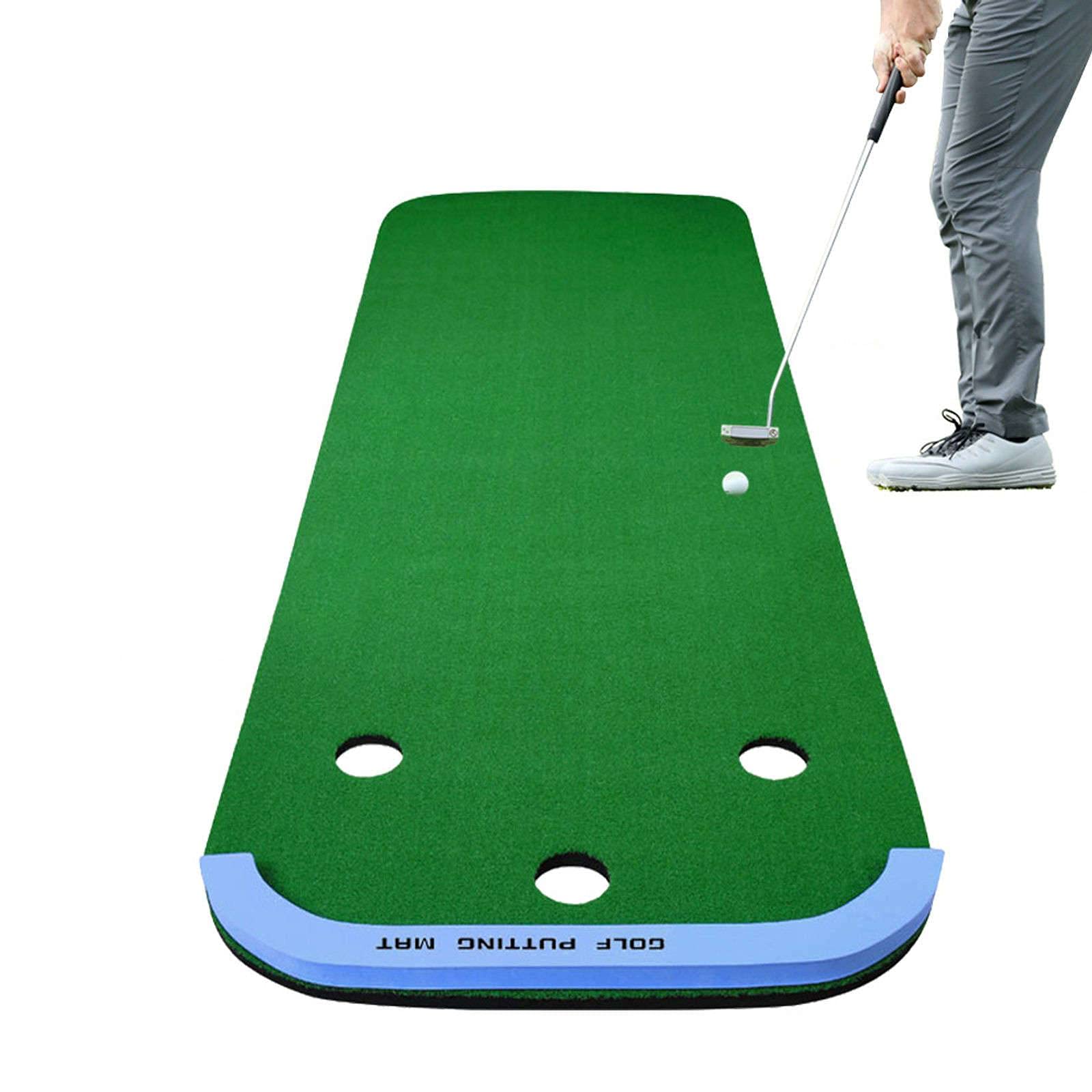 CLGTY Golf Putting Mat - Portable Indoor/Outdoor Golf Practice Green with Hole | Perfect for Home, Office, Backyard & Training | Improve Your Short Game Anywhere