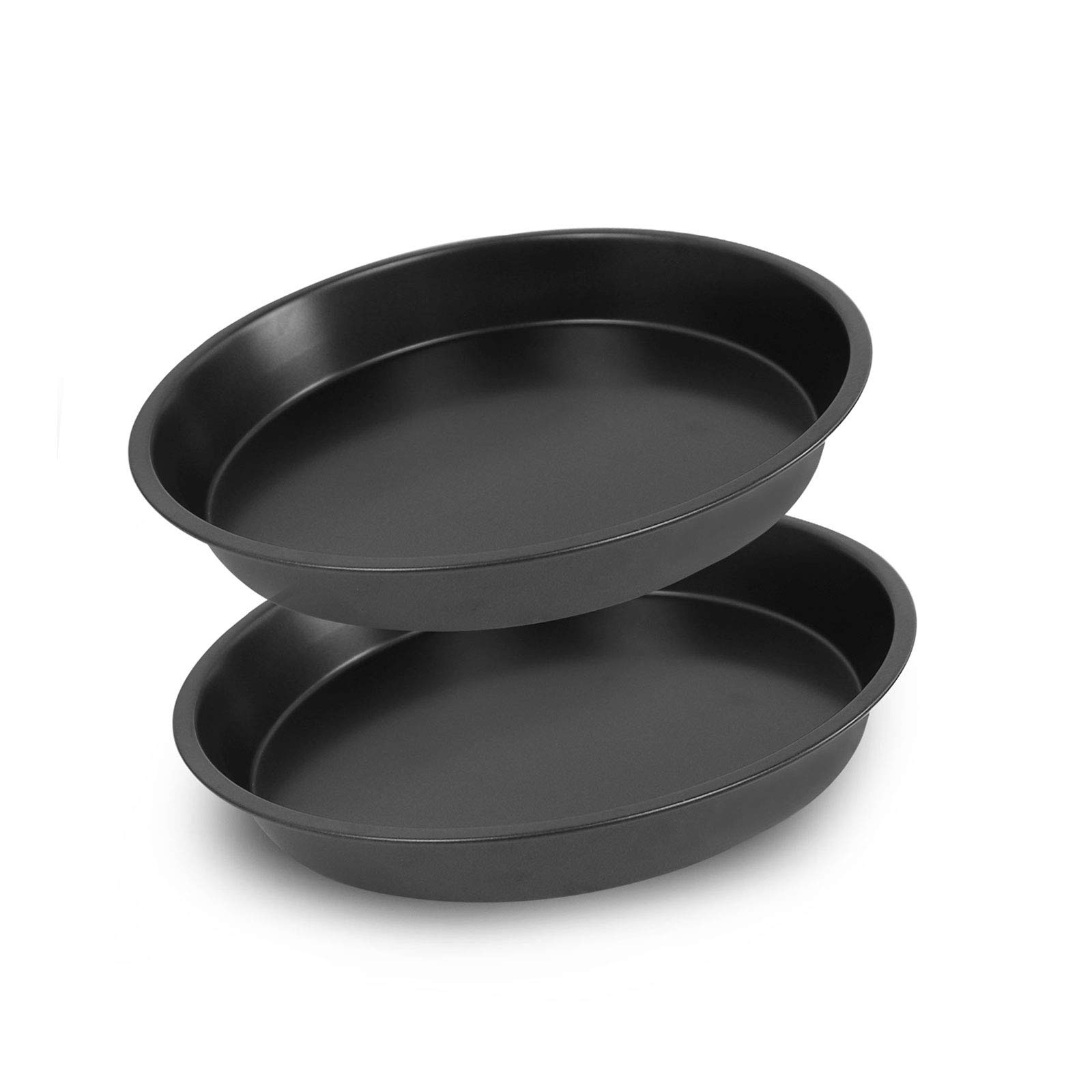 Kslong 2-Piece Metal Pizza Pan Set - 8 Inch Round Non-Stick Baking Pans for Oven, Perfect for Homemade Pizza, Cakes & Pastries - Ideal for Pizza Shops, DIY Baking & Home Cooking