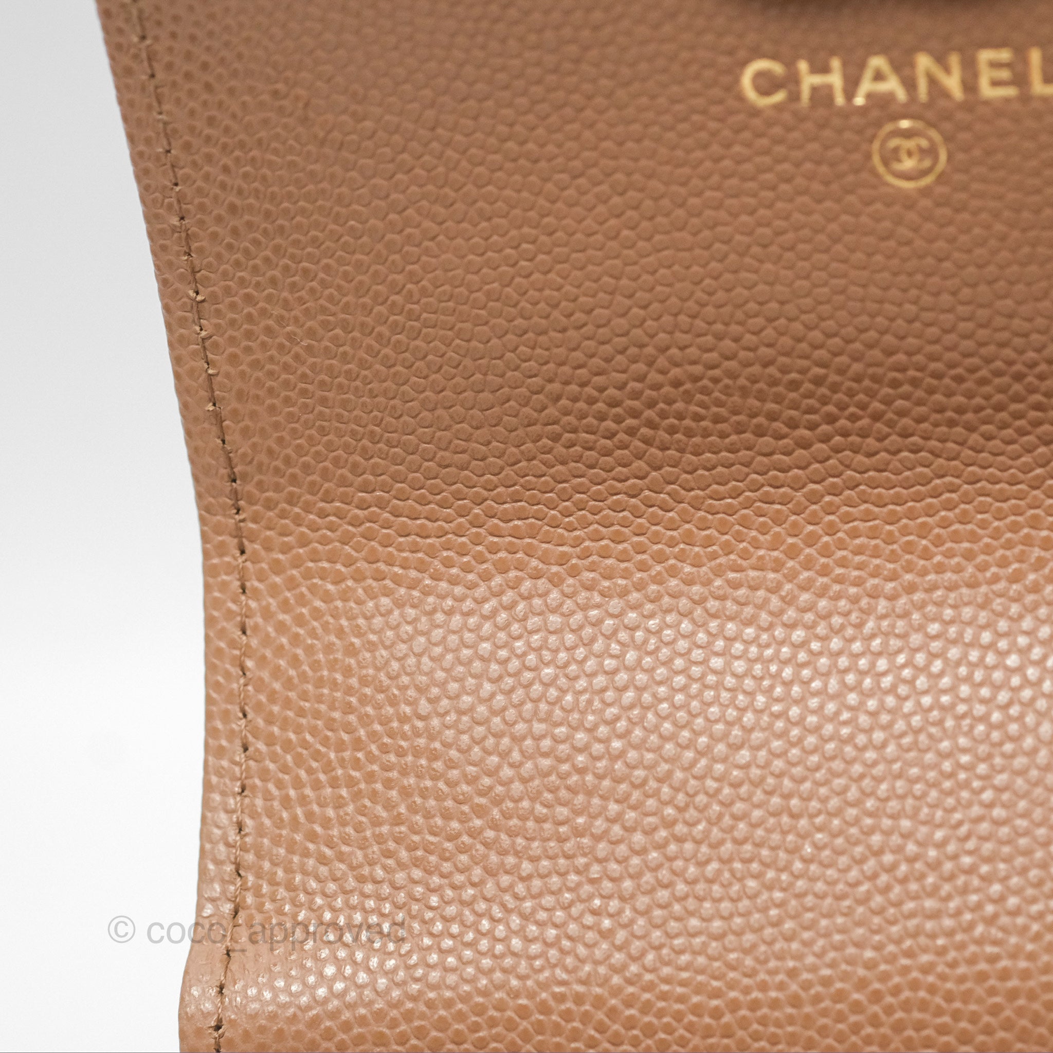 Chanel CC Chain Clutch Bag in Beige Caviar Leather with Gold Hardware - Perfect for Evening Parties & Luxury Events