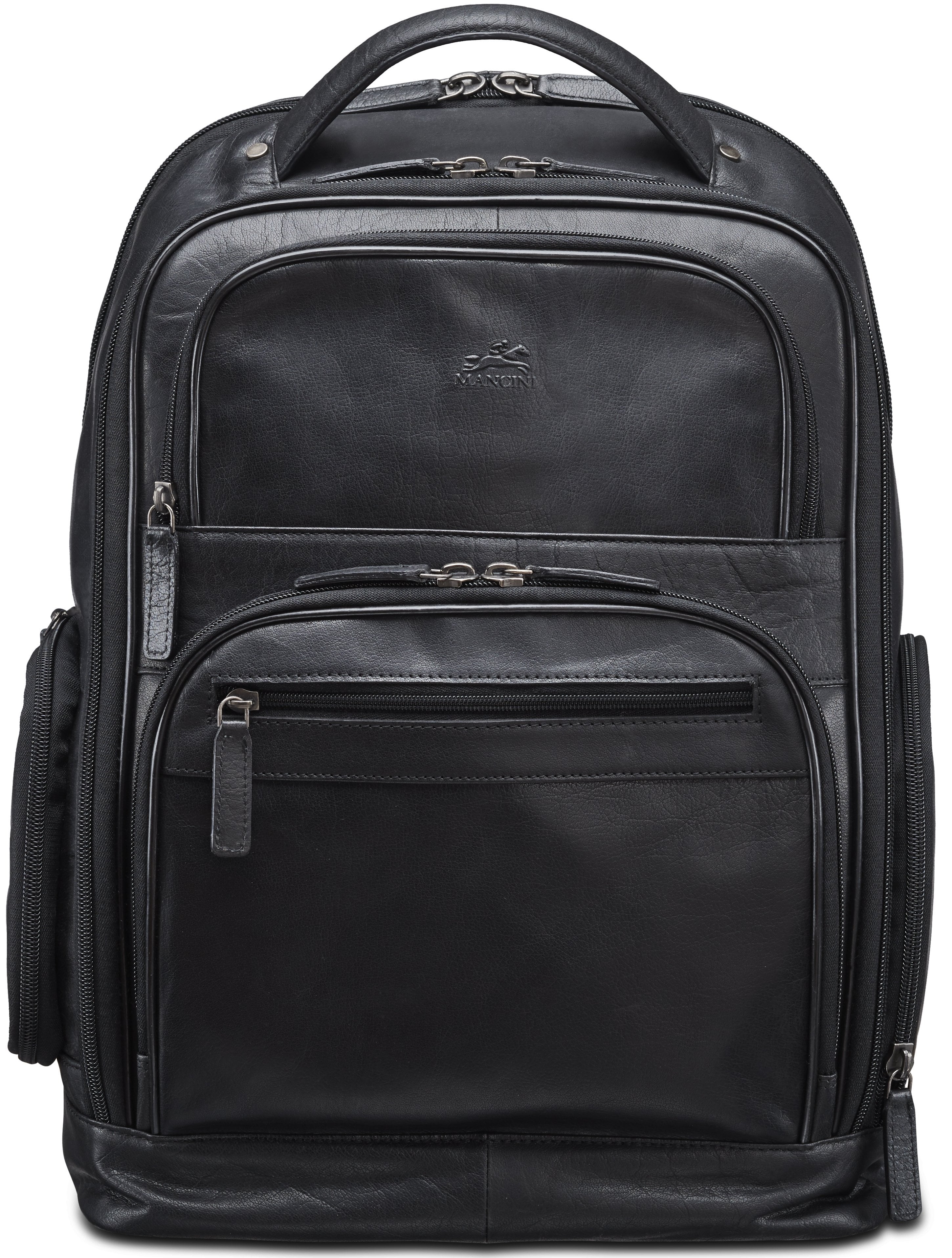 Mancini BUFFALO 15.6 Inch Laptop Backpack - Waterproof & Anti-Theft Travel Backpack for Men & Women - Perfect for Work, School, College & Business Trips