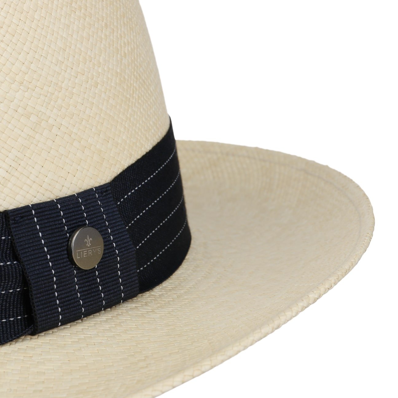 Lierys Striped Ribbon Panama Hat for Women - Breathable Summer Straw Hat with Adjustable Ribbon - Perfect for Beach, Garden, and Outdoor Activities