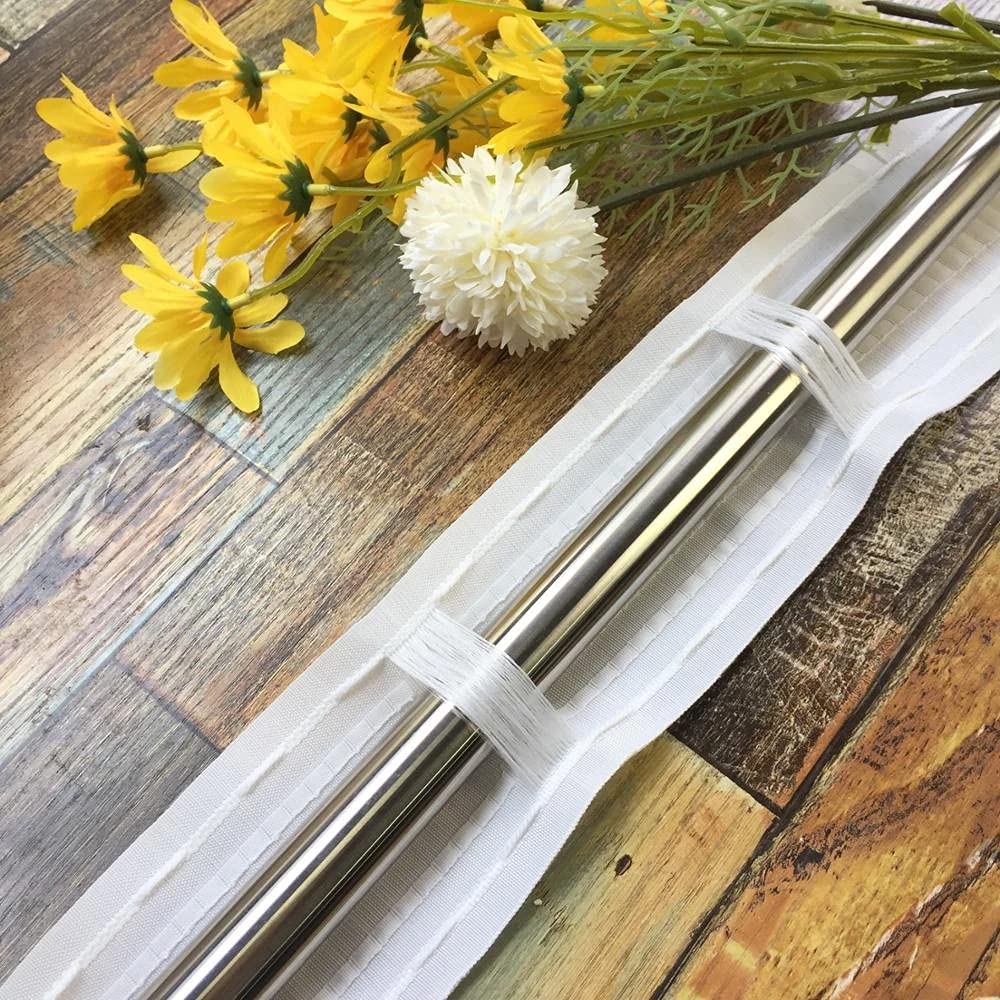 Gxi 100m Multifunctional Curtain Header Tape - Create Pull Pleated, Rod Pocket & Hook Pleat Curtains - 3.34 Inch Wide Sewing Tape for DIY Home Decor & Window Treatments - Perfect for Bedroom, Living Room & Drapes