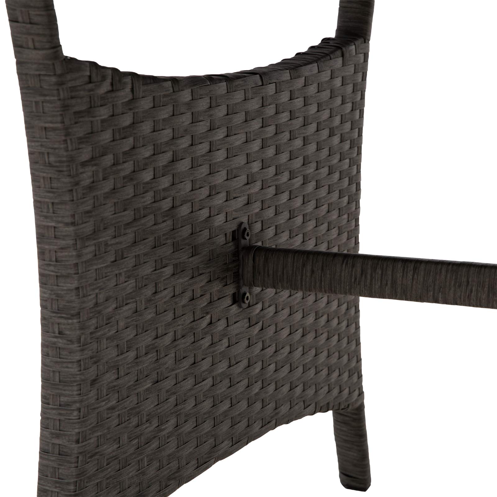 Outsunny 4-Piece Gray PE Rattan Patio Dining Set with Cushions & Table - Outdoor Wicker Furniture for Garden, Backyard, Lawn - Perfect for Al Fresco Dining & Relaxing
