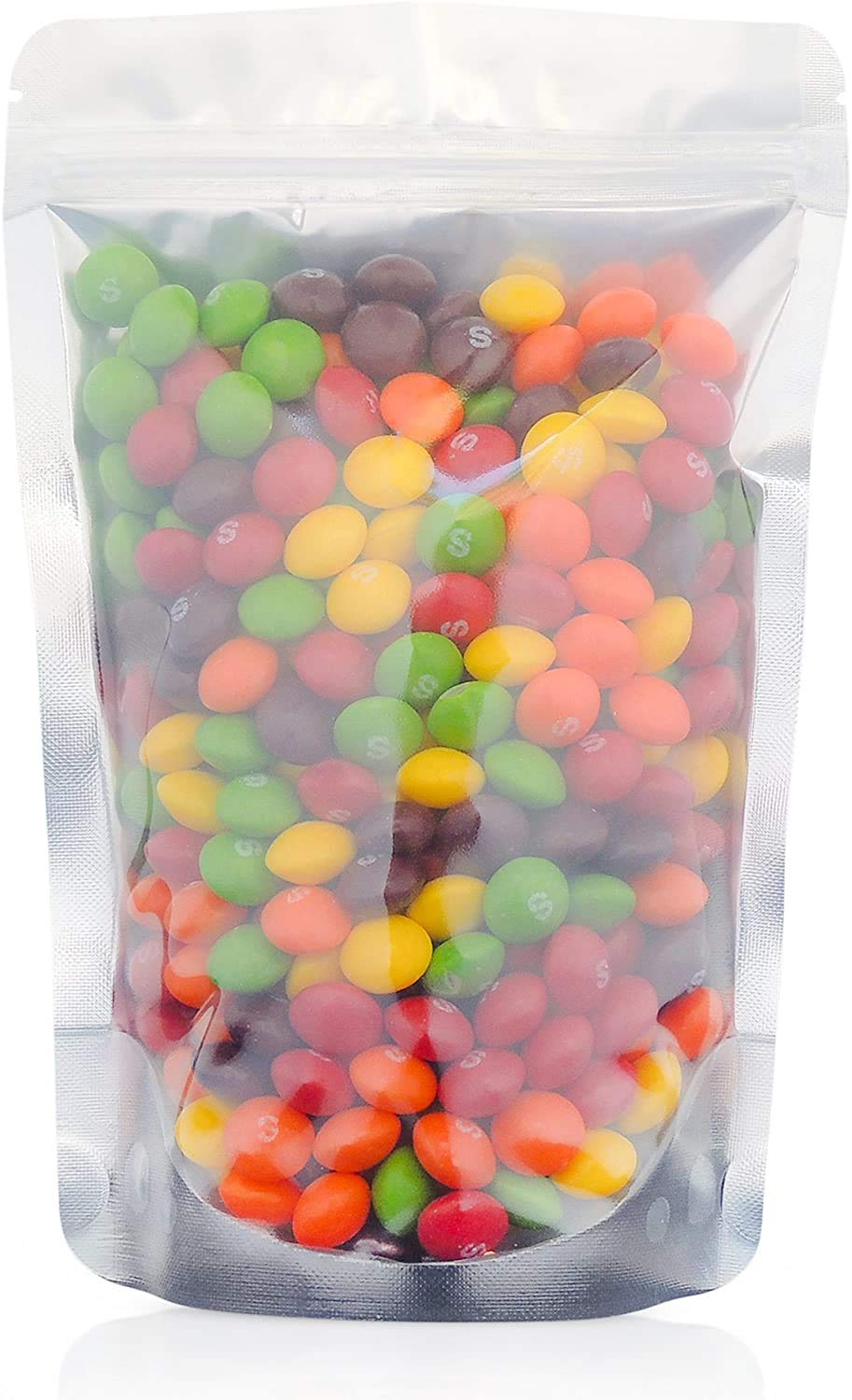6x9 Inch Stand Up Pouch Bags - 100 Pack Heavy Duty Food Storage Bags with Clear Front & Aluminum Foil Back | Resealable Ziplock & Heat Sealable | Perfect for Coffee, Snacks, Pet Food & Bulk Storage