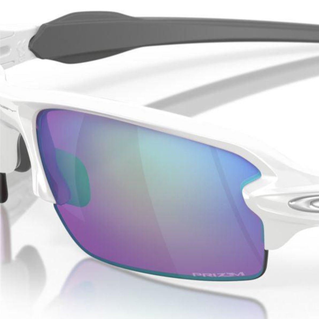 Oakley Flak 2.0 Sunglasses - Low Bridge Fit, Polished White Frame with Prizm Golf Lenses (Model 0OO9271 927110) - Perfect for Golfing, Outdoor Sports & UV Protection